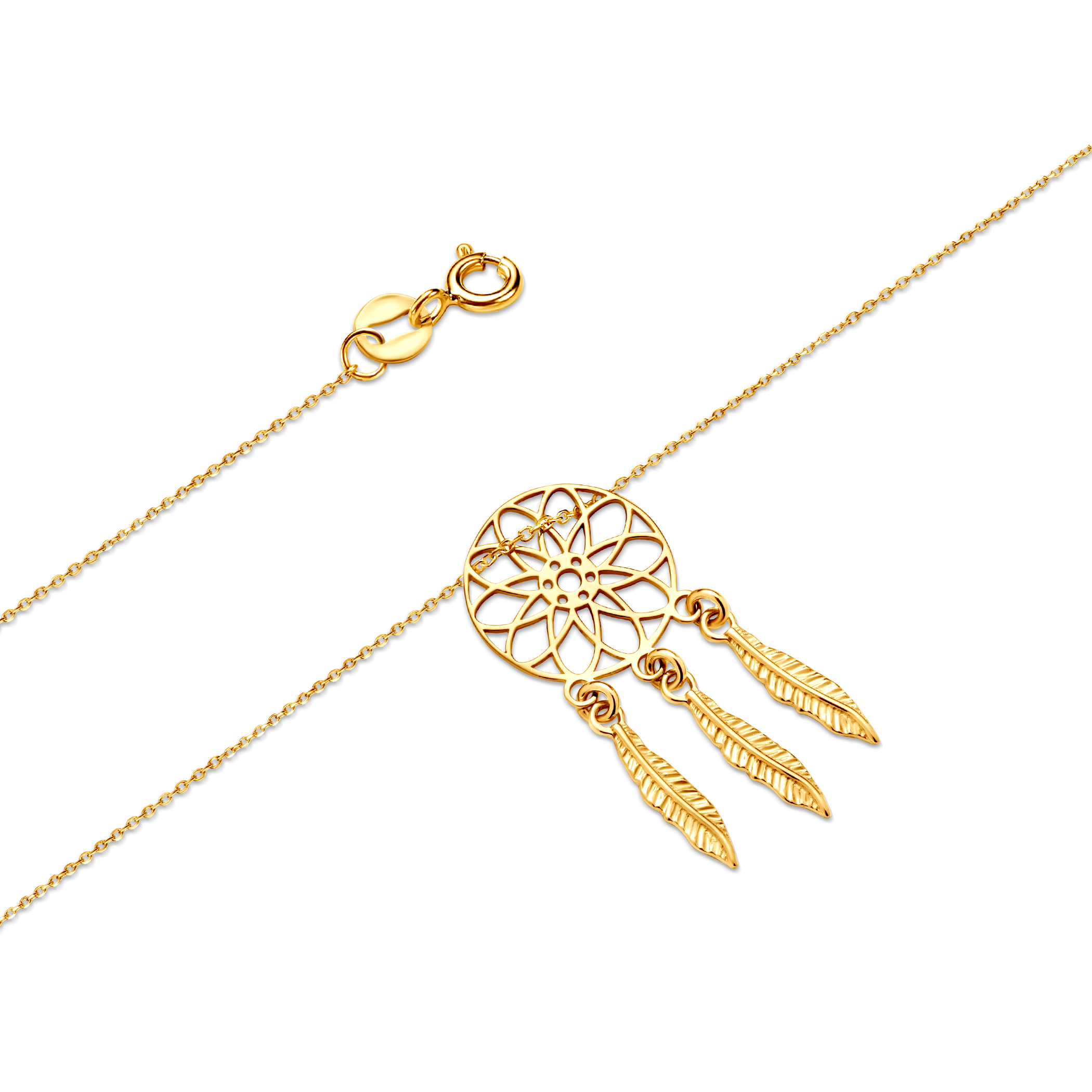 Naszyjnik łapacz snów Savicki: złoty - 3