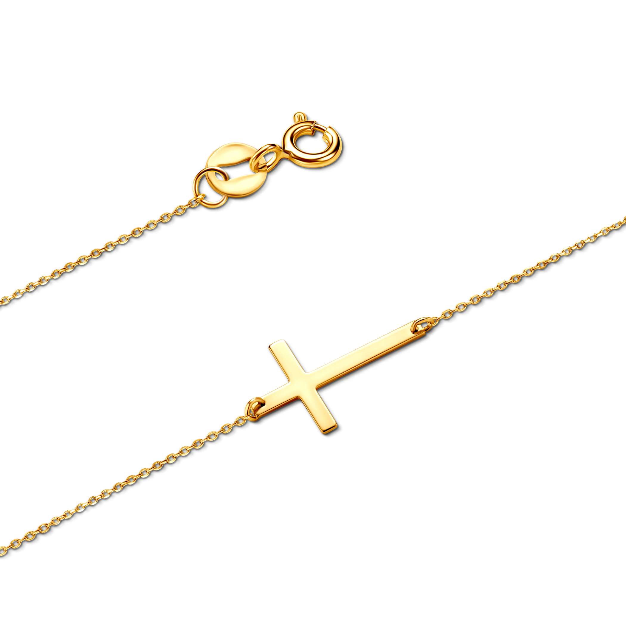 Naszyjnik krzyżyk Savicki: złoty - 3