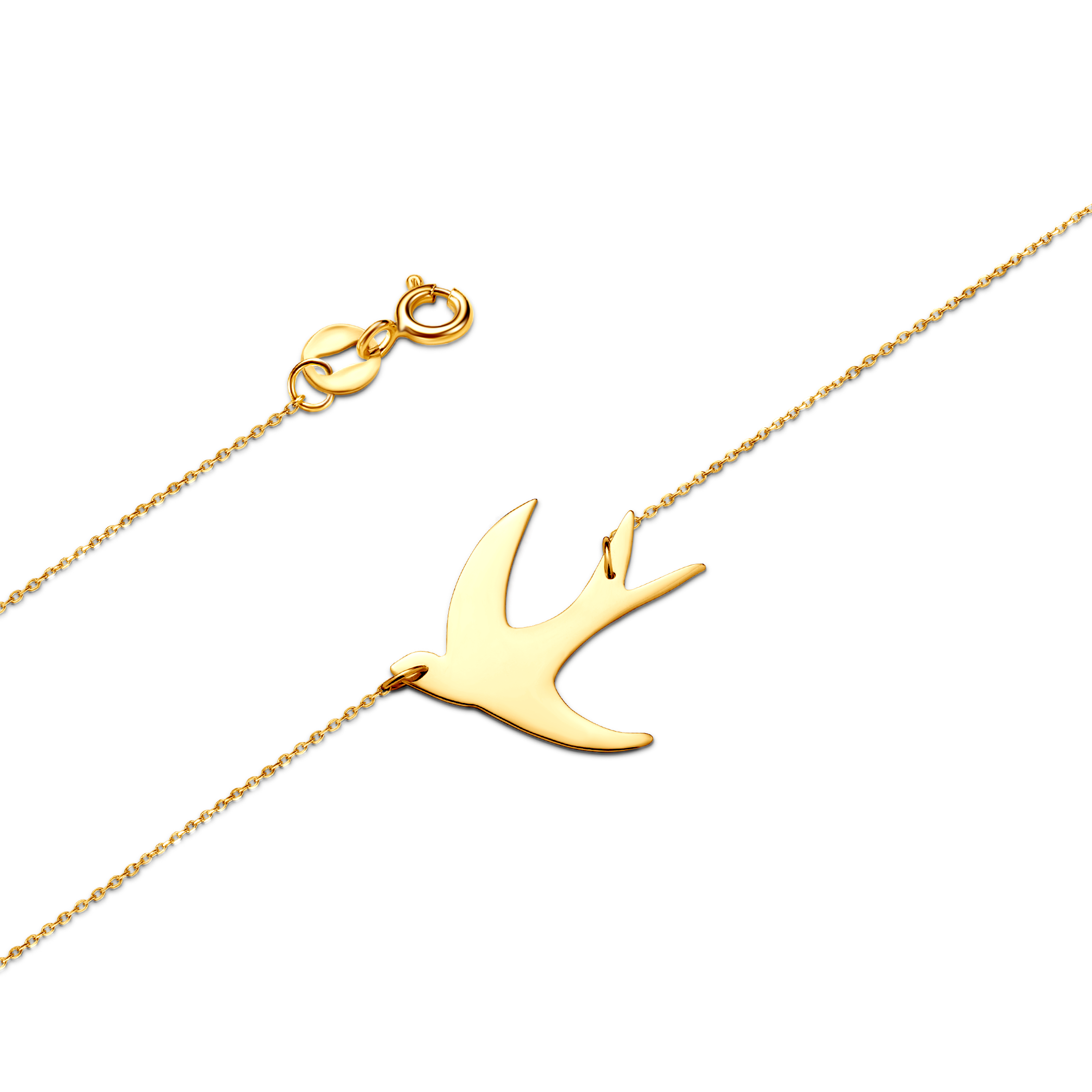 Naszyjnik jaskółka Savicki: złoty - 3