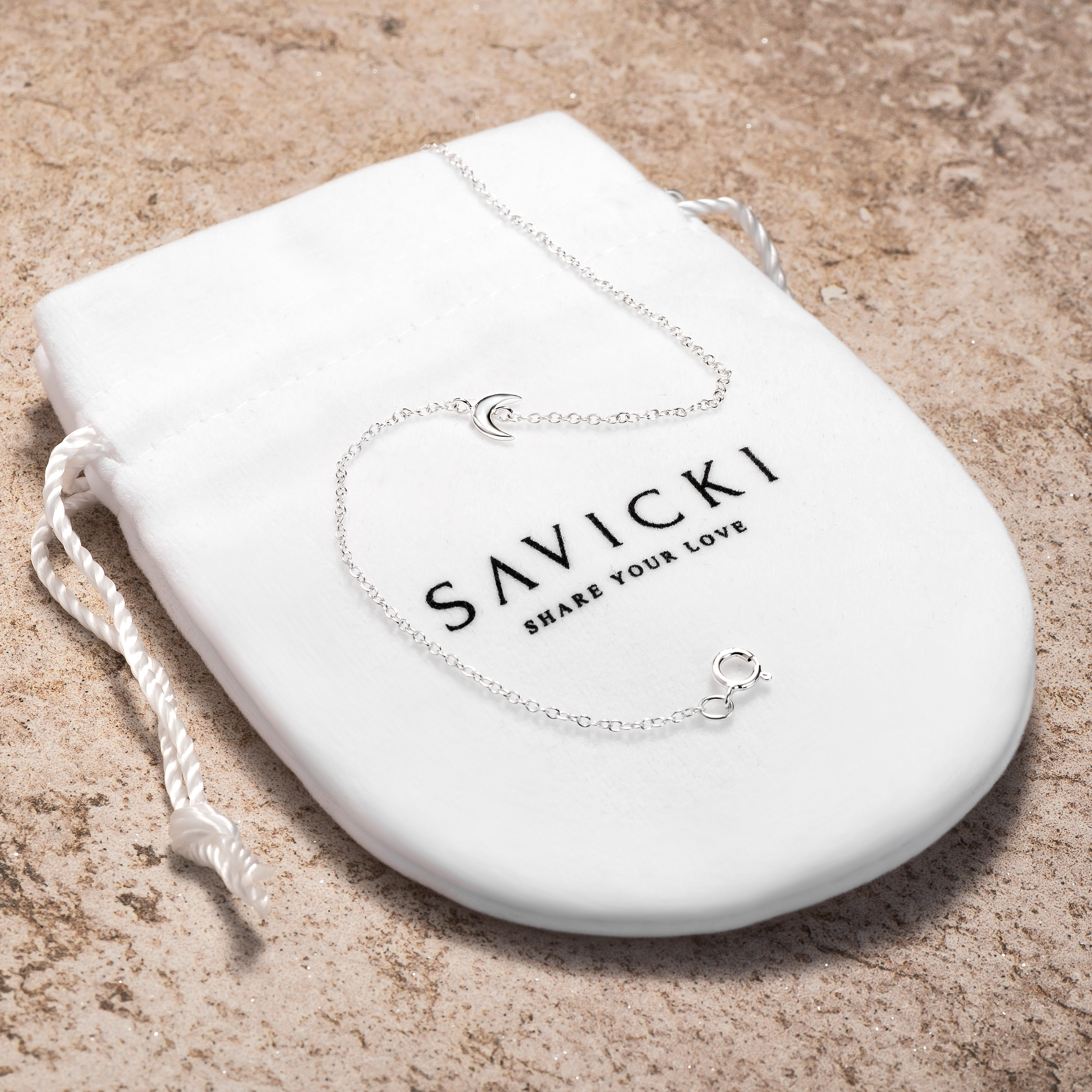 Bransoletka księżyc Savicki: srebrna - 4