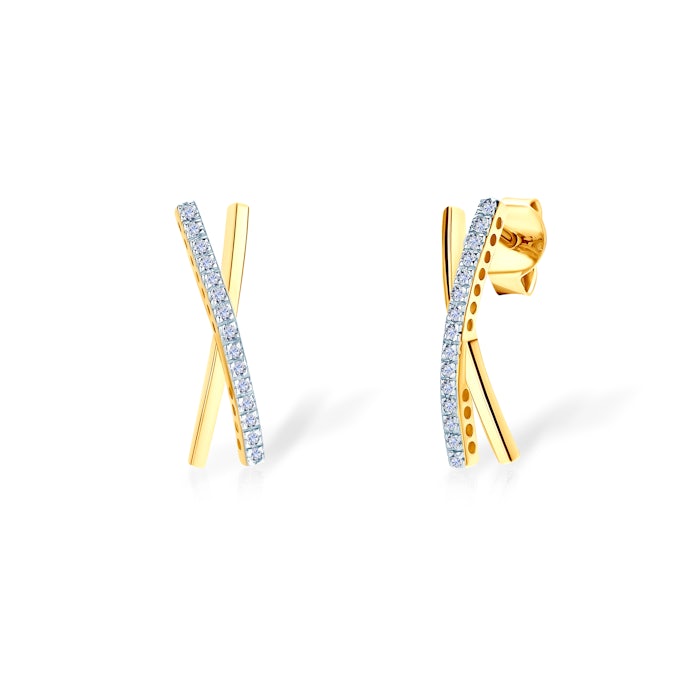 Kolczyki Savicki: złote, cyrkonie