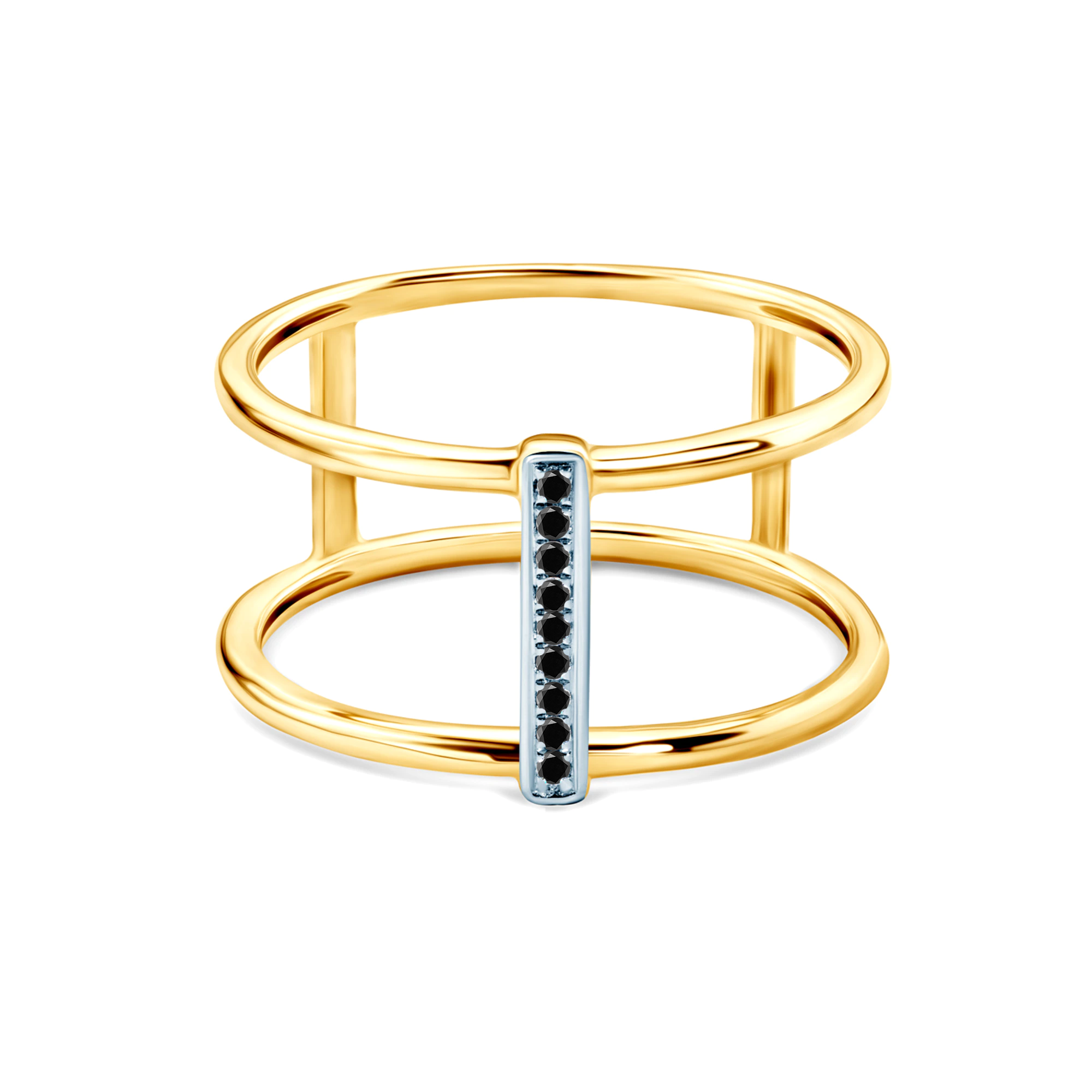 Pierścionek SAVICKI: dwukolorowe złoto, diamenty