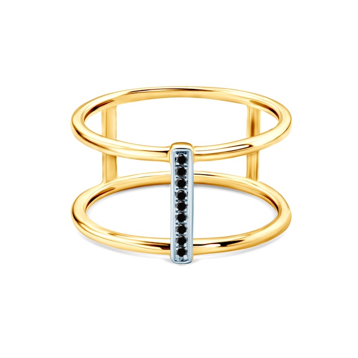 Ring: two colour, diamonds