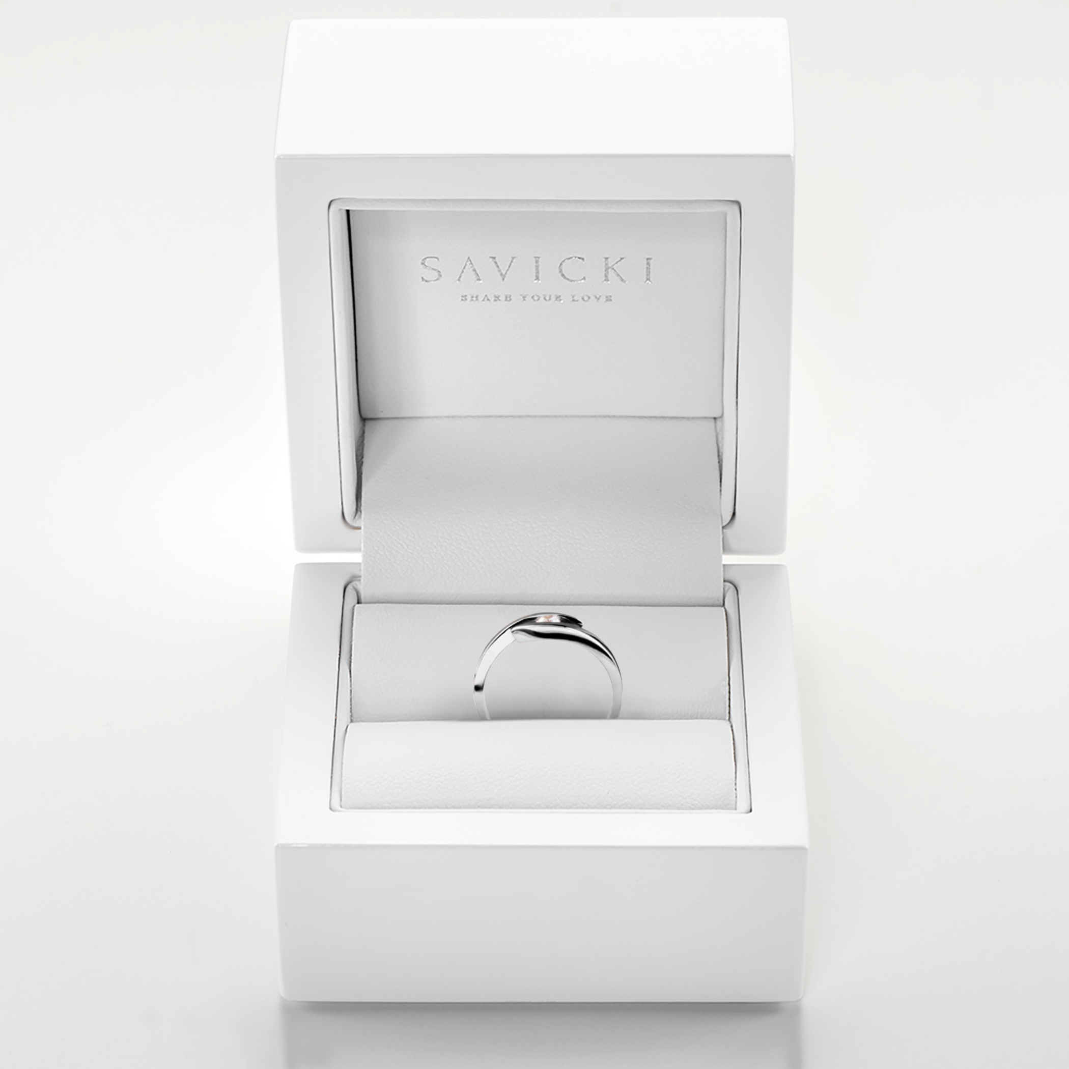 Pierścionek zaręczynowy Minimalism: białe złoto, diament