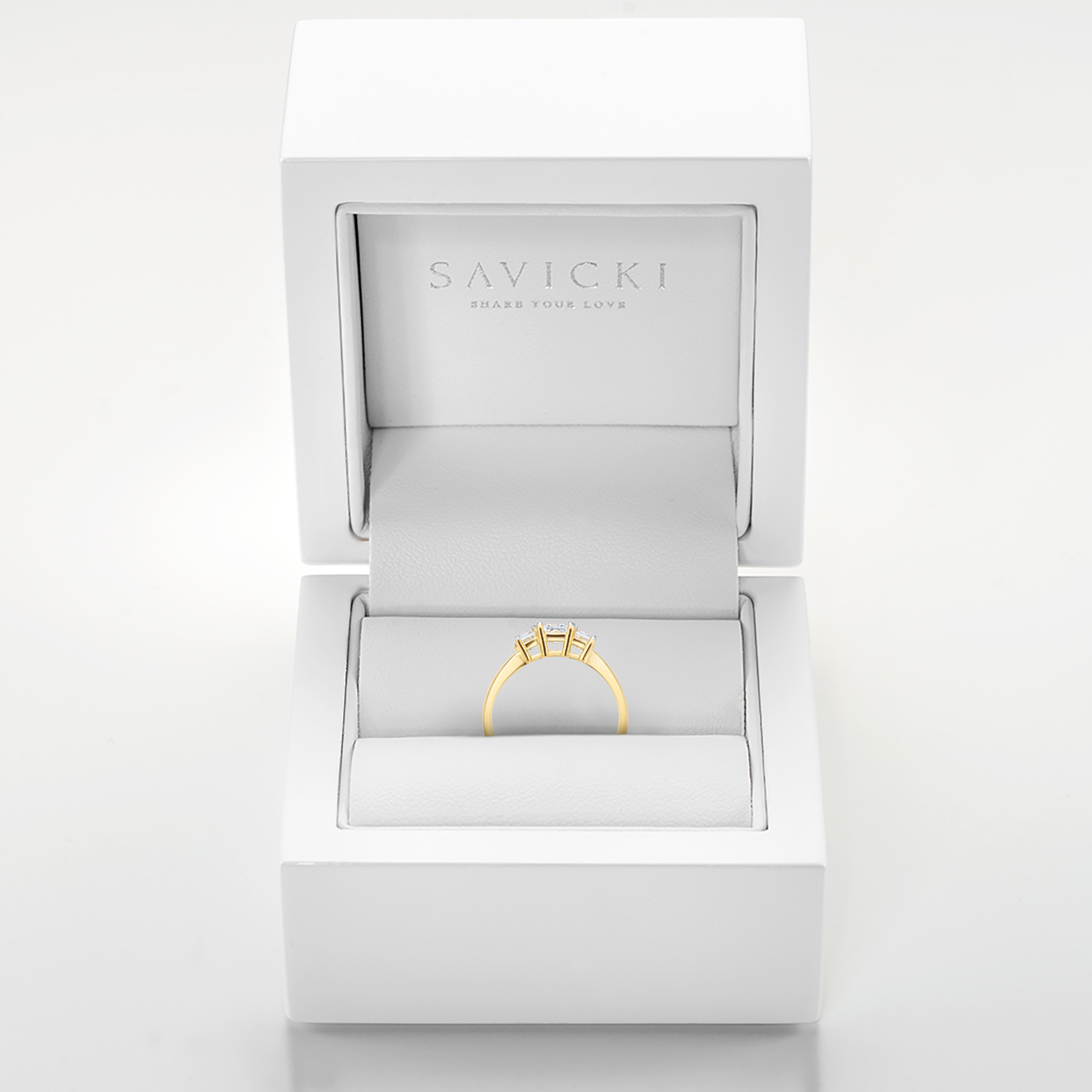 Verlobungsring SAVICKI: Zweifarbiges Gold, mit Zirkonia - 4