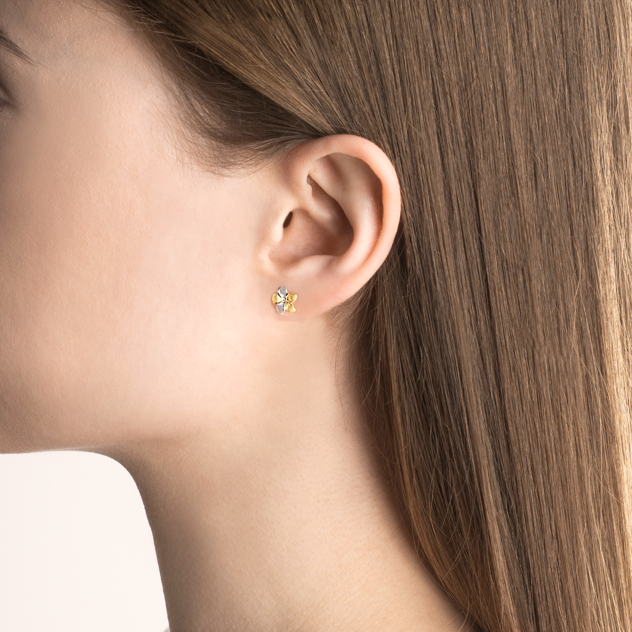 Kolczyki kwiaty Savicki: złote - 5