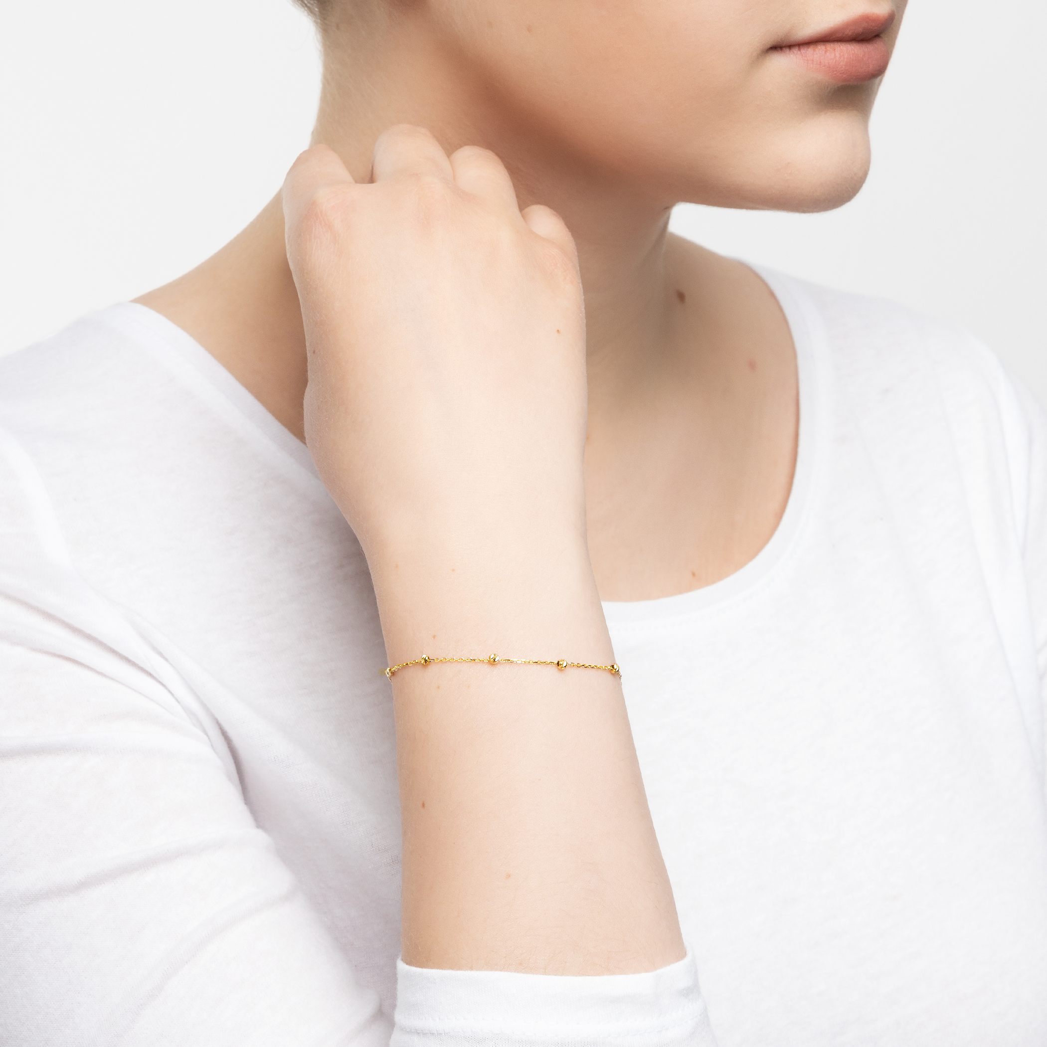 Bransoletka koło Savicki: złota, cyrkonia - 4