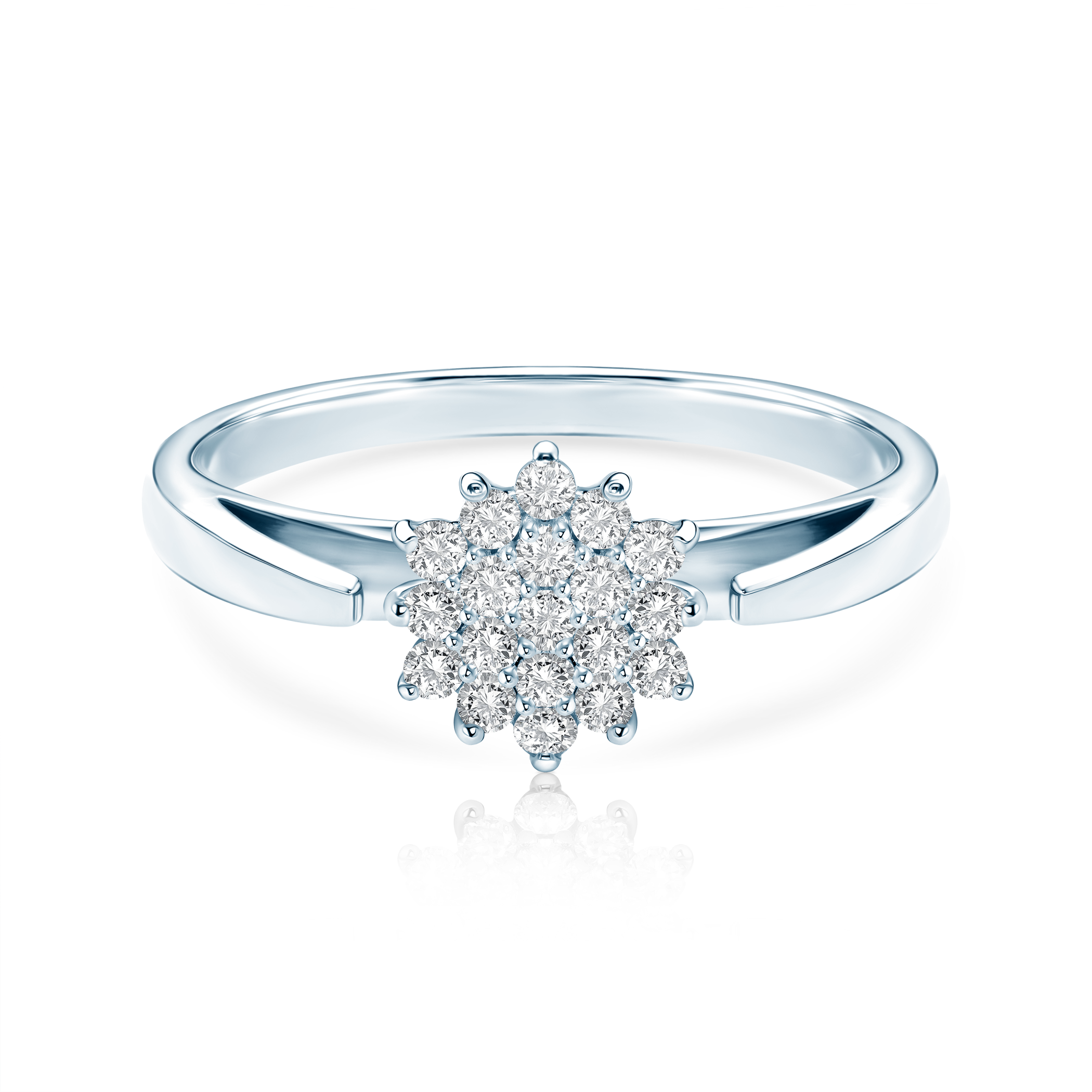 Prsten SAVICKI: bílé zlato, diamanty