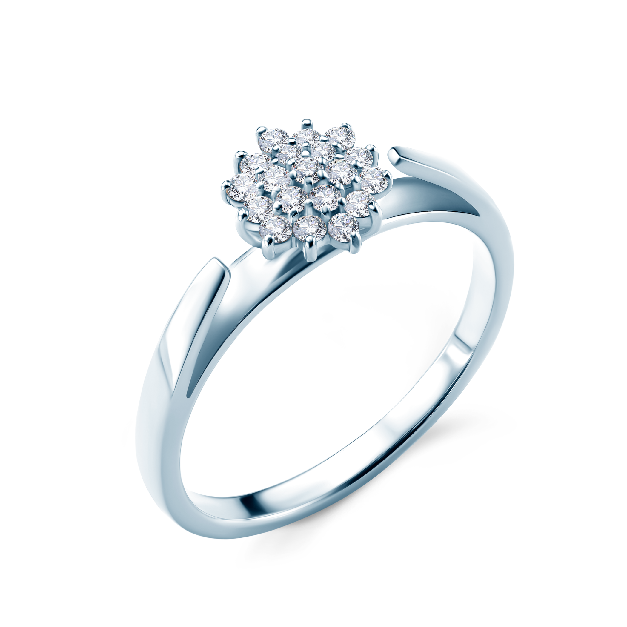 Pierścionek SAVICKI: białe złoto, diamenty