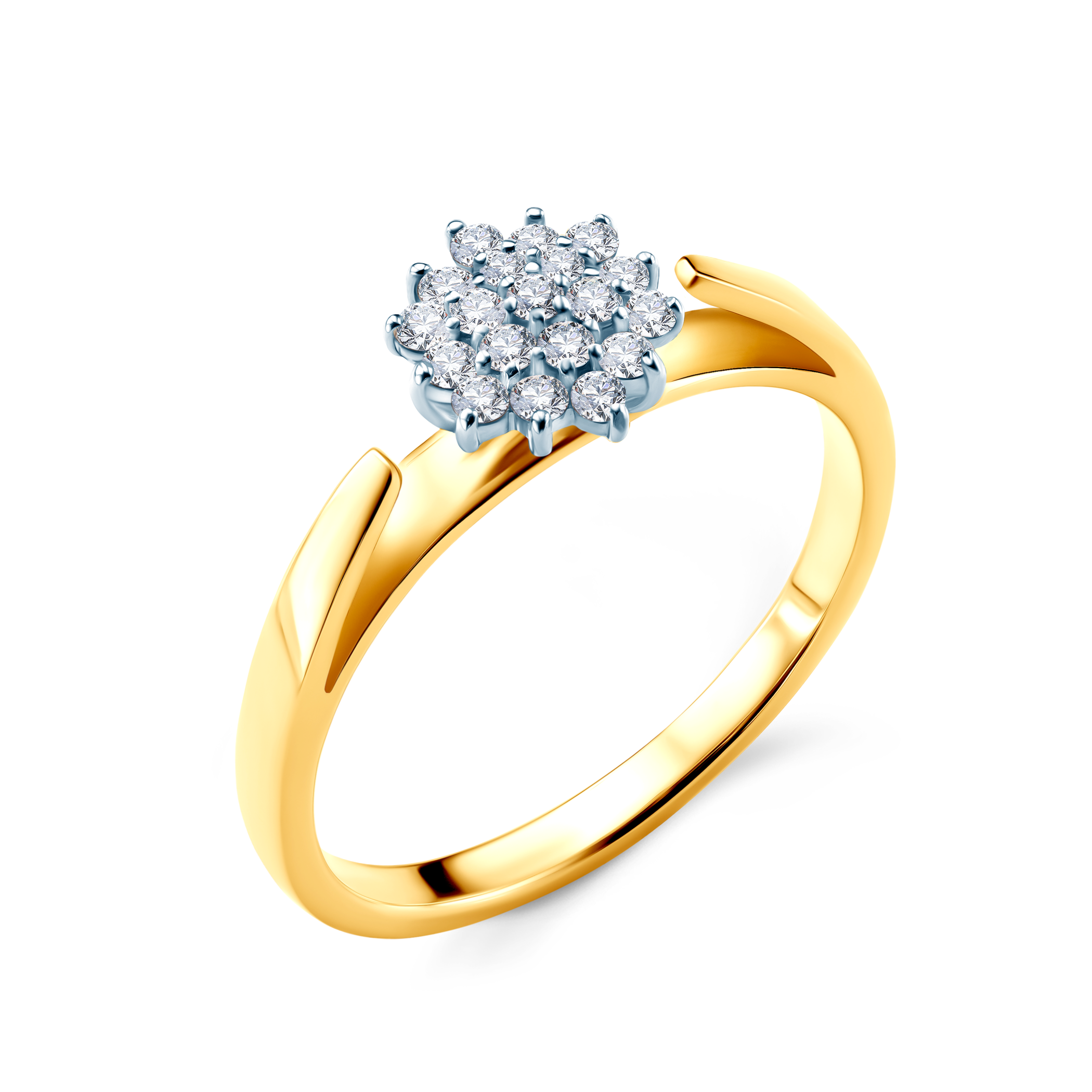 Pierścionek SAVICKI: dwukolorowe złoto, z diamentami