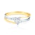 Inel de logodnă SAVICKI: aur bicolor,, cu diamante