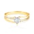 Zásnubní prsten SAVICKI: žluté zlato, diamanty