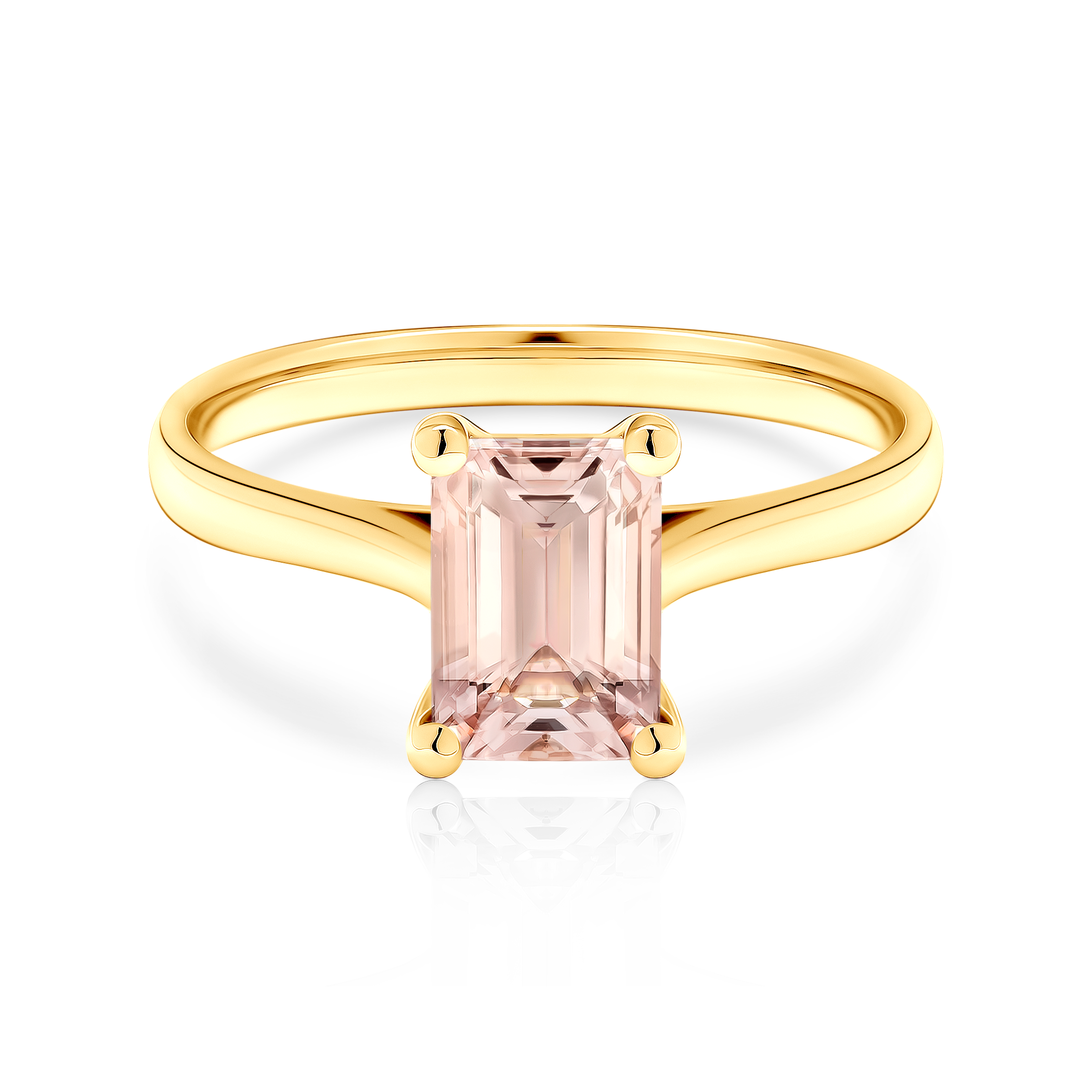 Pierścionek zaręczynowy SAVICKI: złoty, morganit