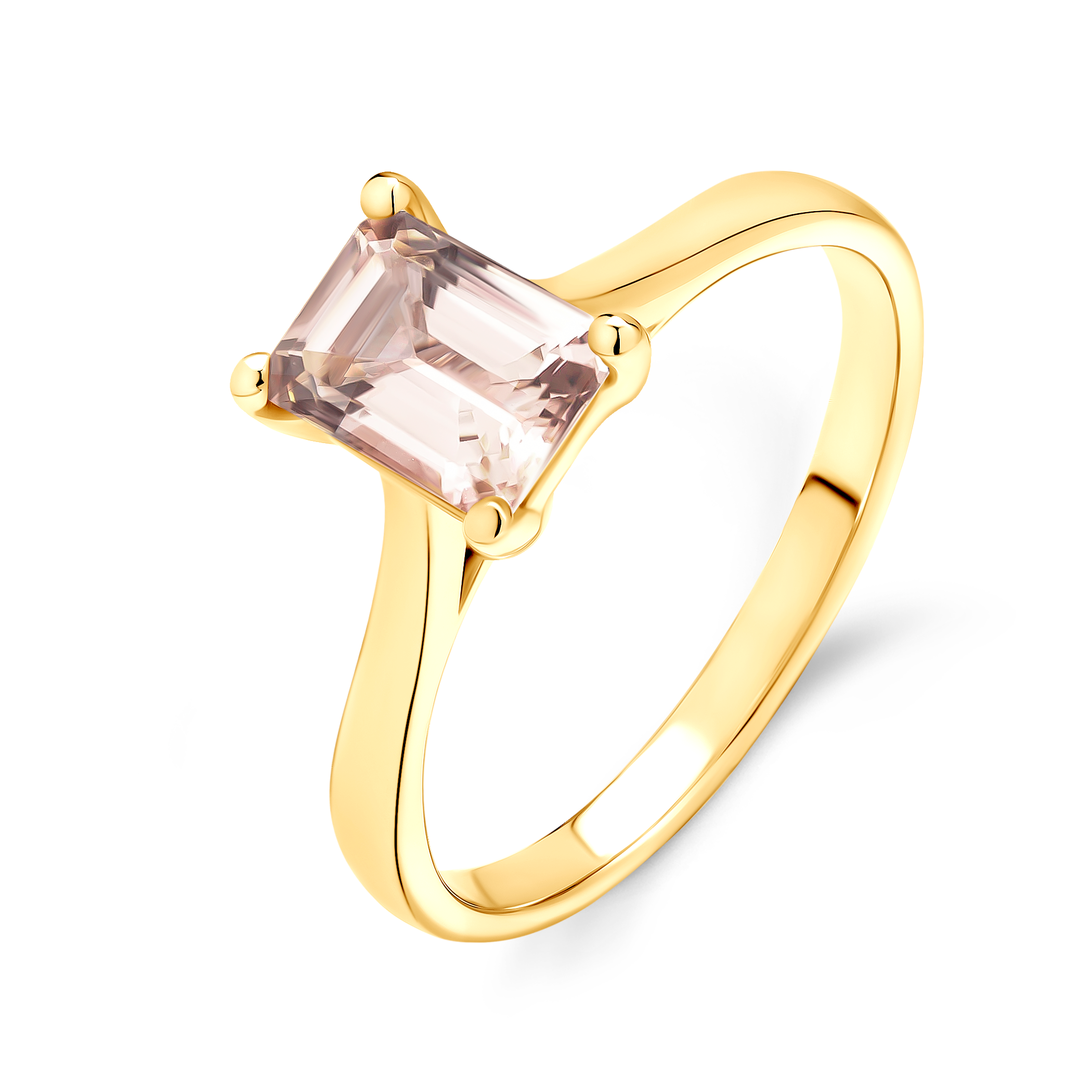 Pierścionek zaręczynowy SAVICKI: złoty, morganit