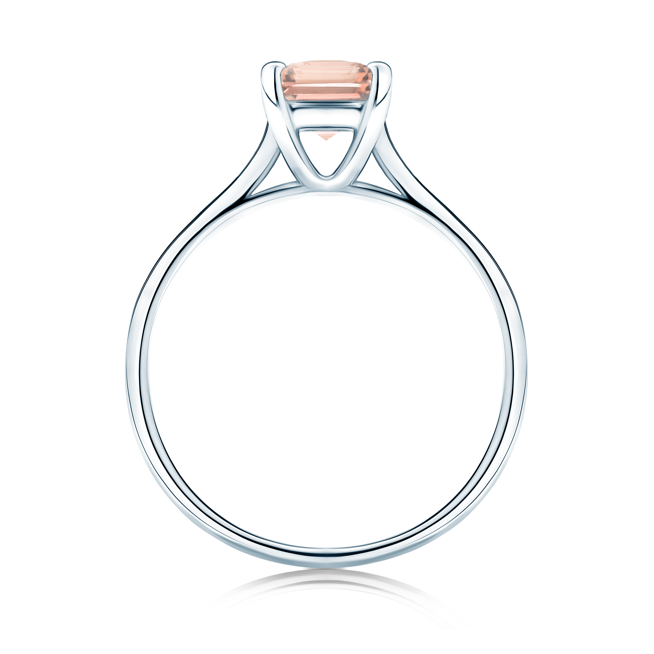 Pierścionek zaręczynowy SAVICKI: białe złoto, morganit