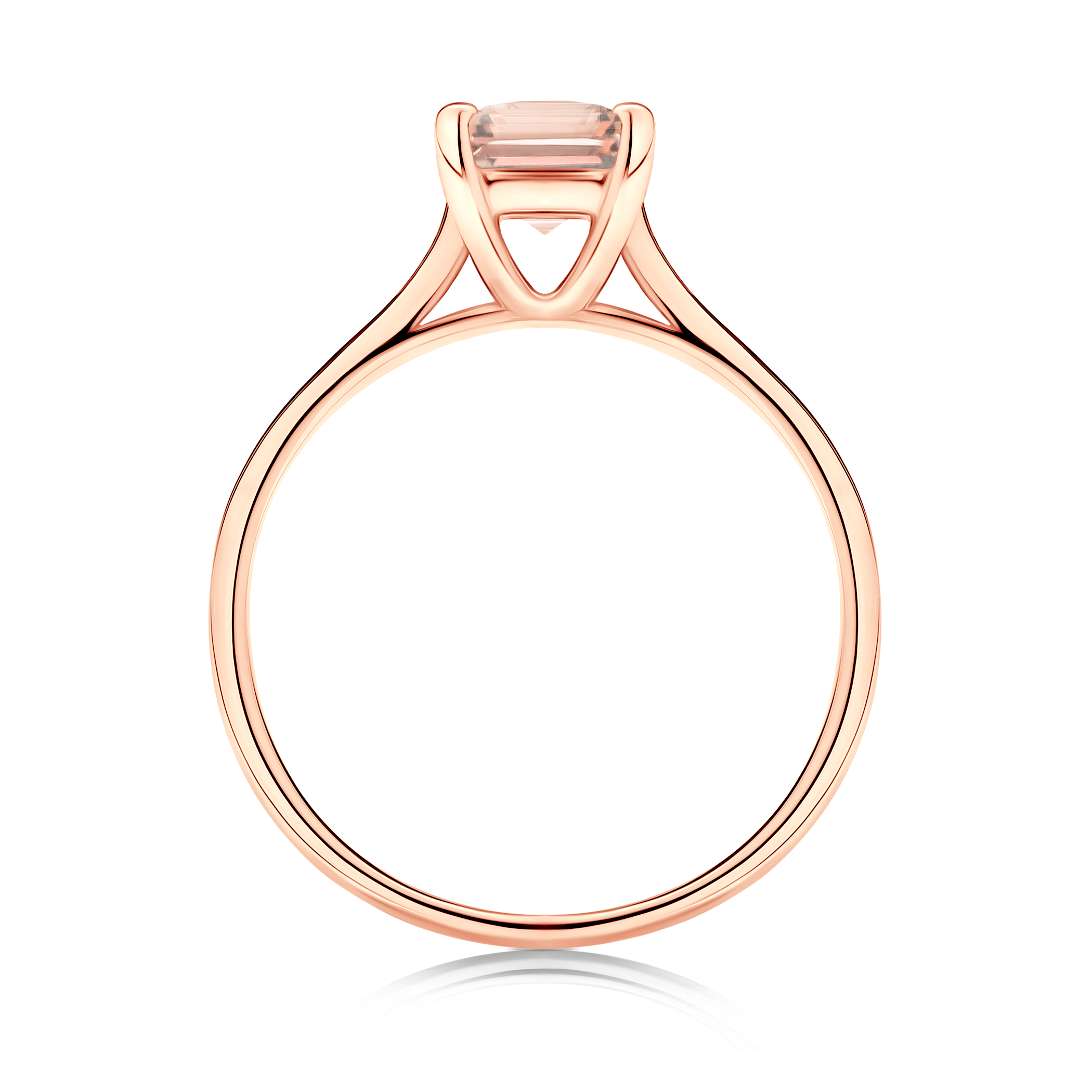 Pierścionek zaręczynowy SAVICKI: różowe złoto, morganit