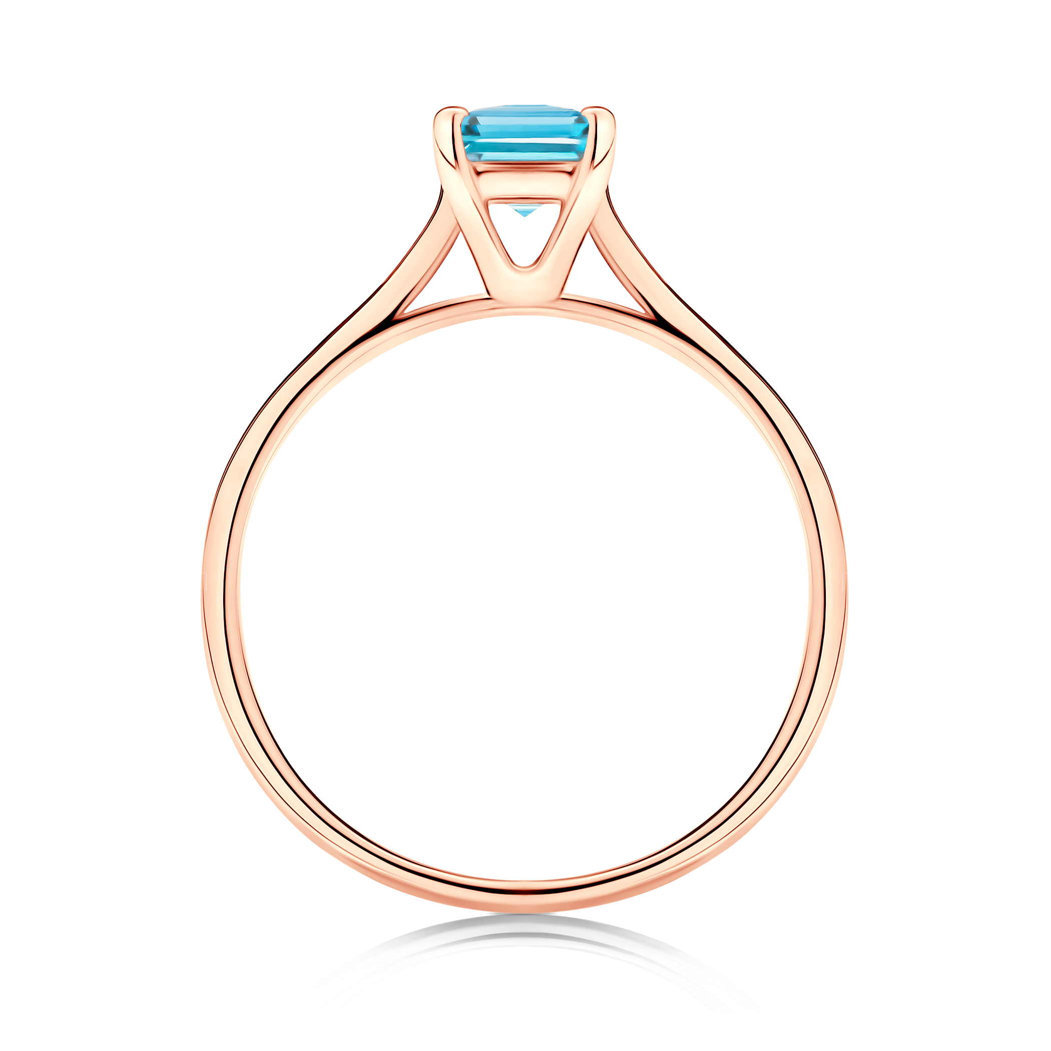 Verlobungsring SAVICKI: Roségold, Aquamarin