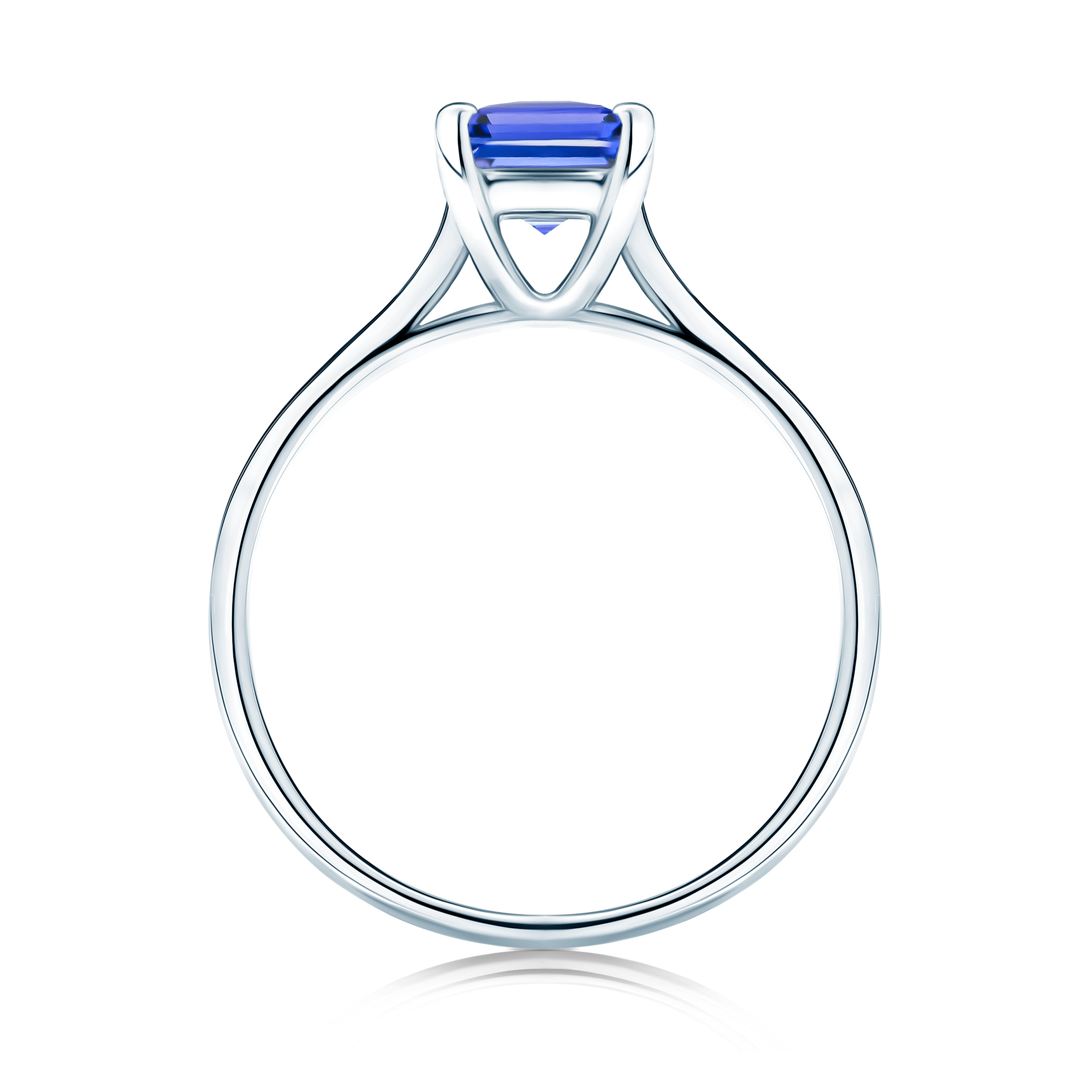 Verlobungsring SAVICKI: Weißgold, Tansanit