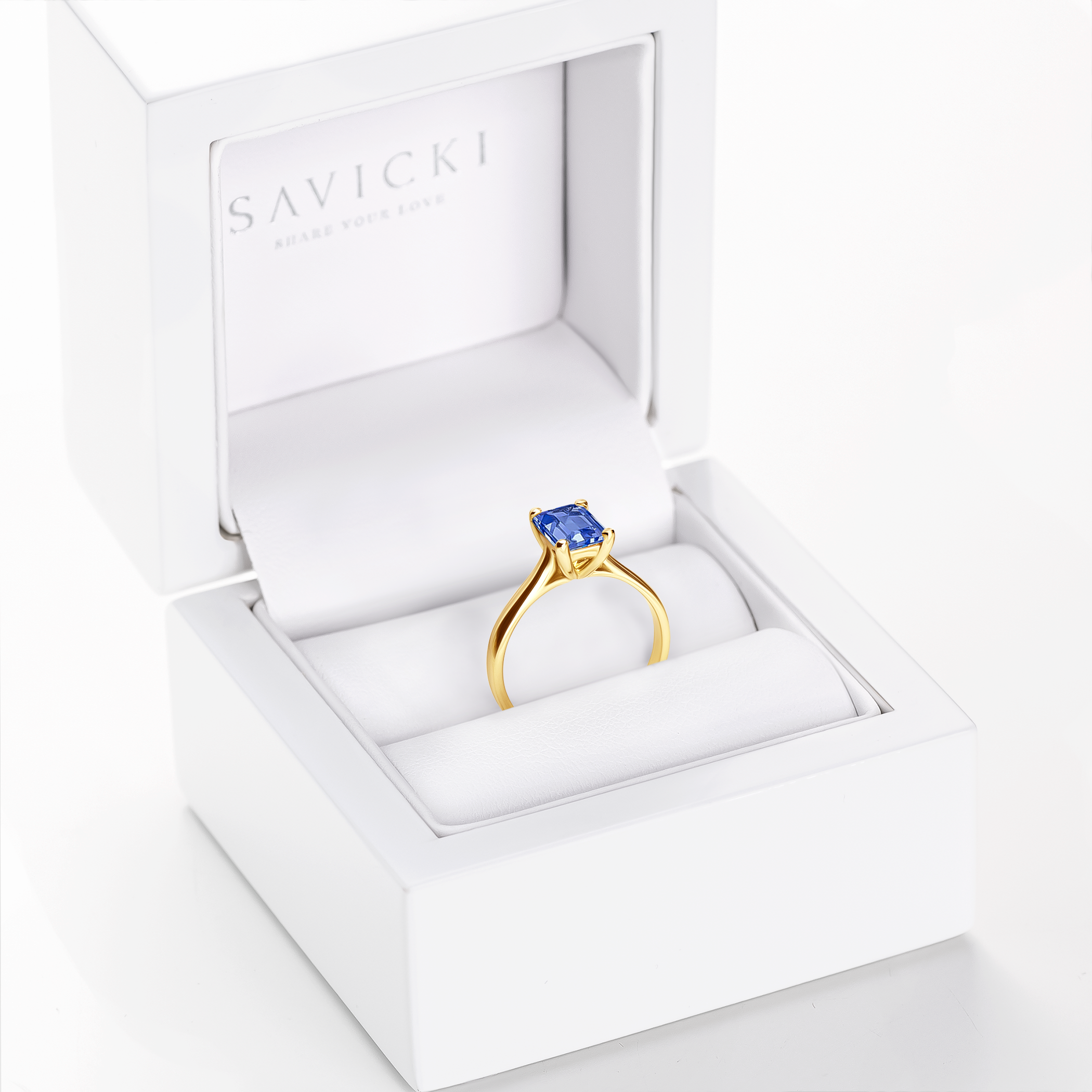 Verlobungsring SAVICKI: Gold, Tansanit