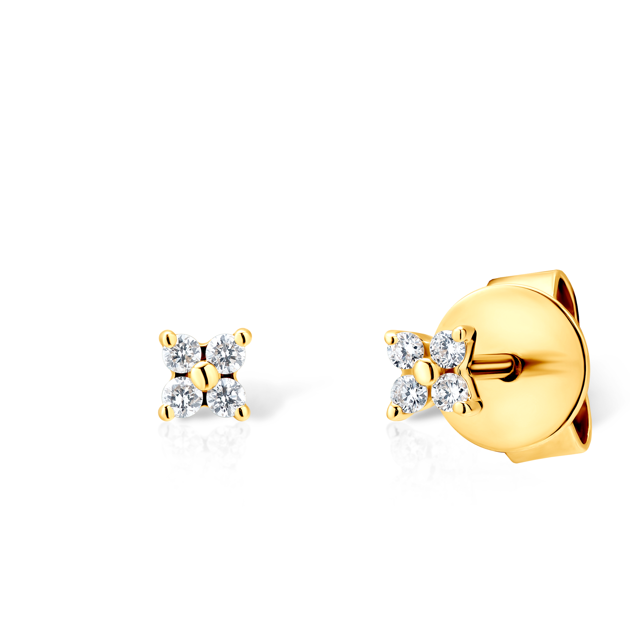 Savicki earrings: gold, diamonds