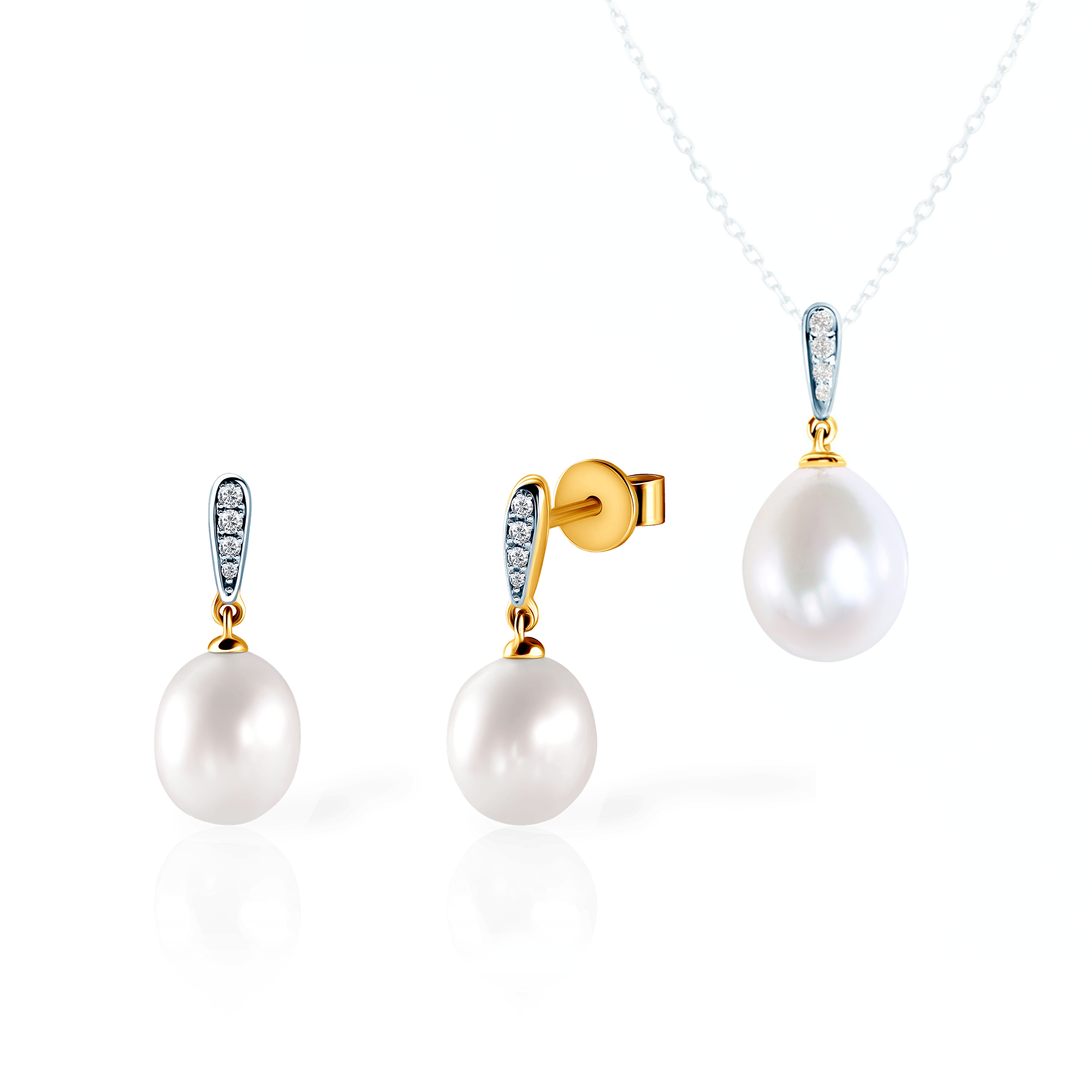Jewellery Set Savicki: gold, pearls