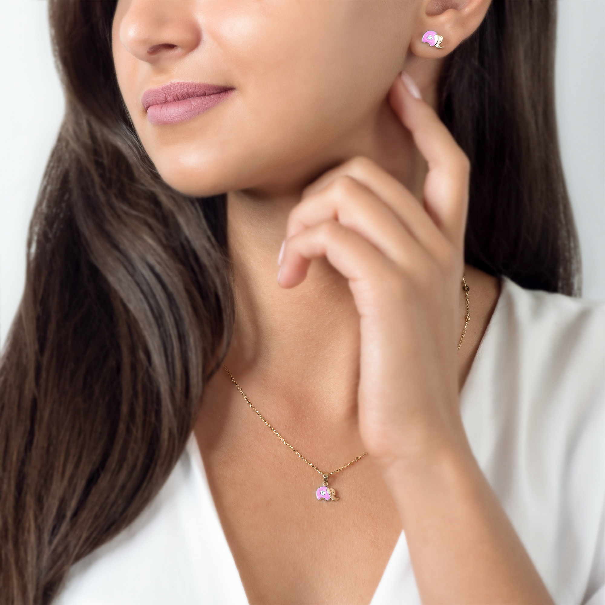 Komplet biżuterii Animals: złoto, cyrkonie - 3