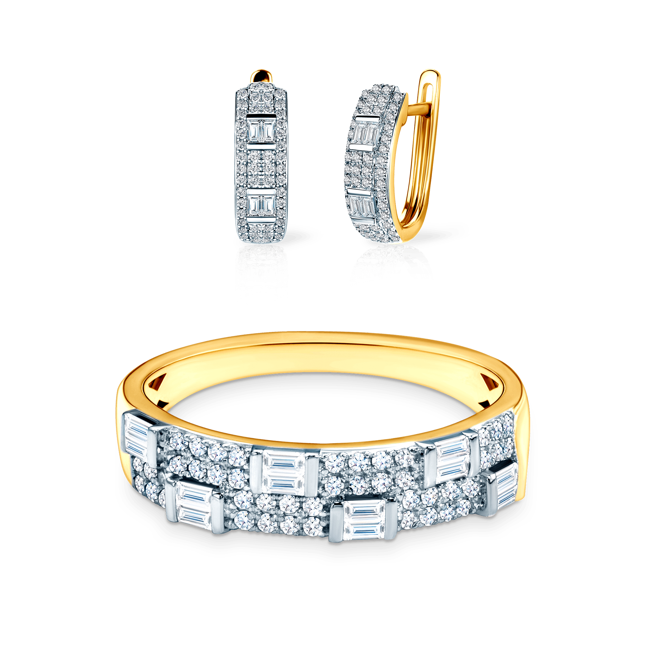 Sada šperků SAVICKI: dvoubarevné zlato, diamanty