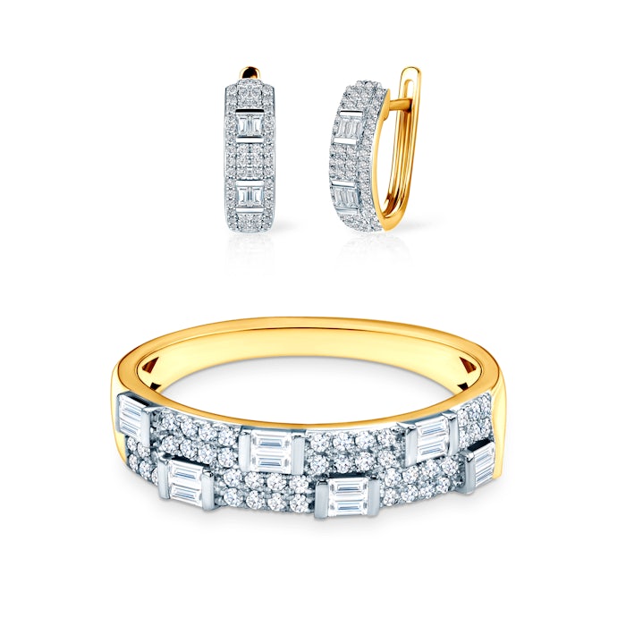 Sada šperků SAVICKI: dvoubarevné zlato, diamanty