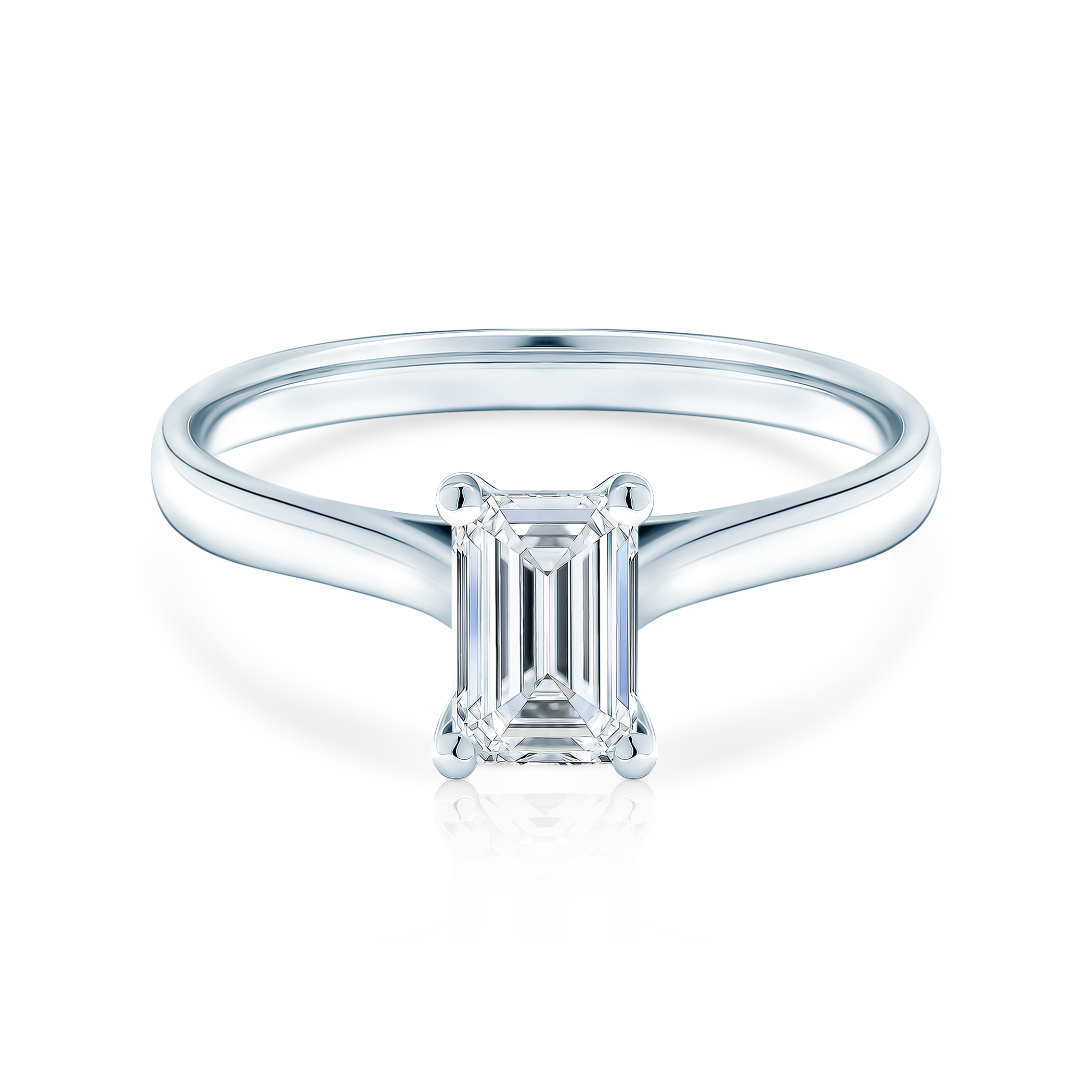 Pierścionek zaręczynowy SAVICKI: białe złoto, diament