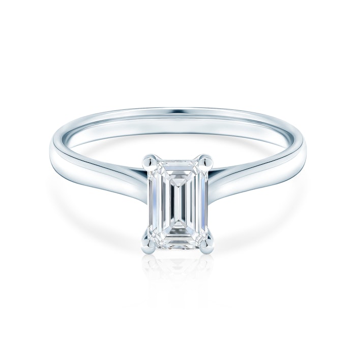 Solitaire Engagement Ring: white gold, diamond