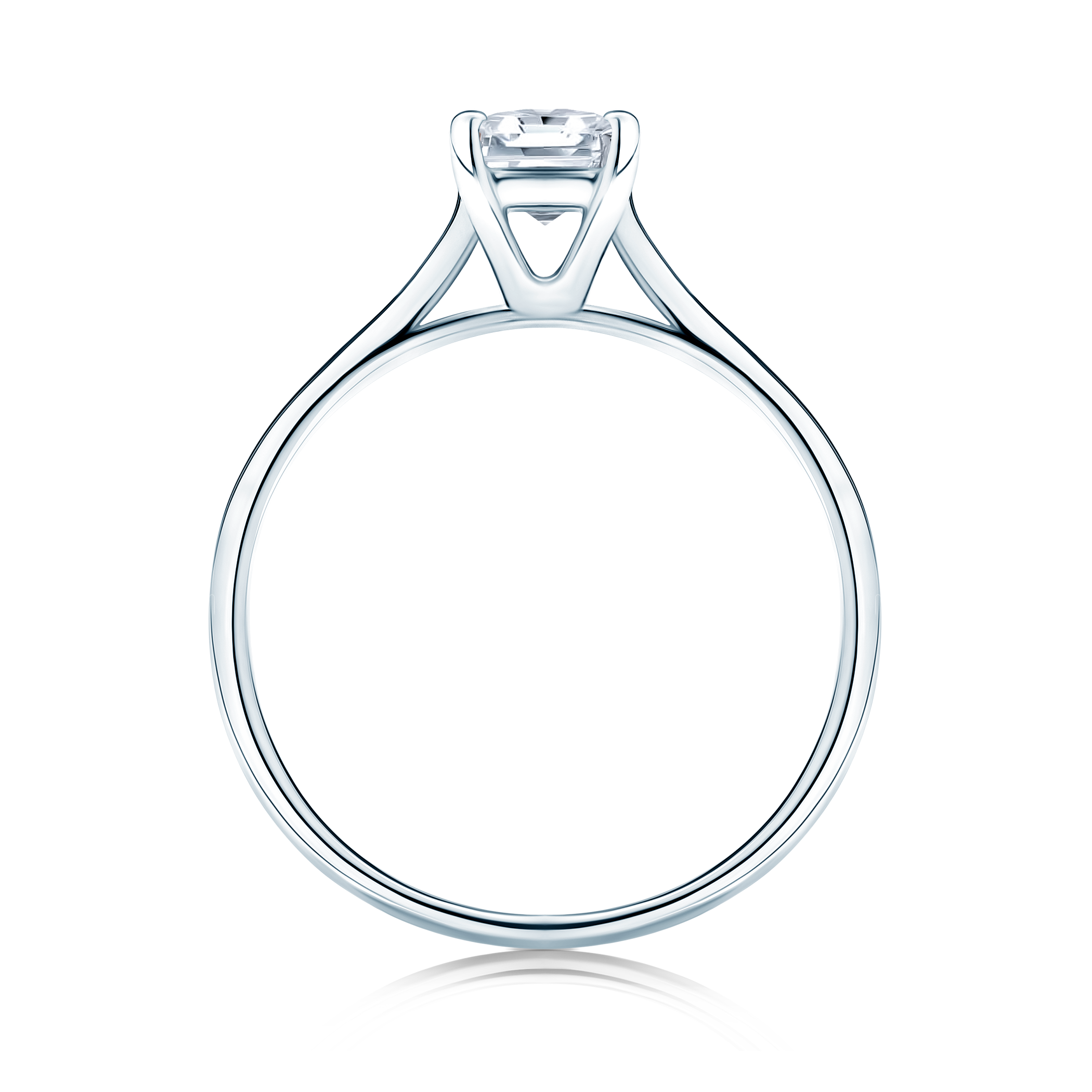 Verlobungsring: Weißgold, Diamant