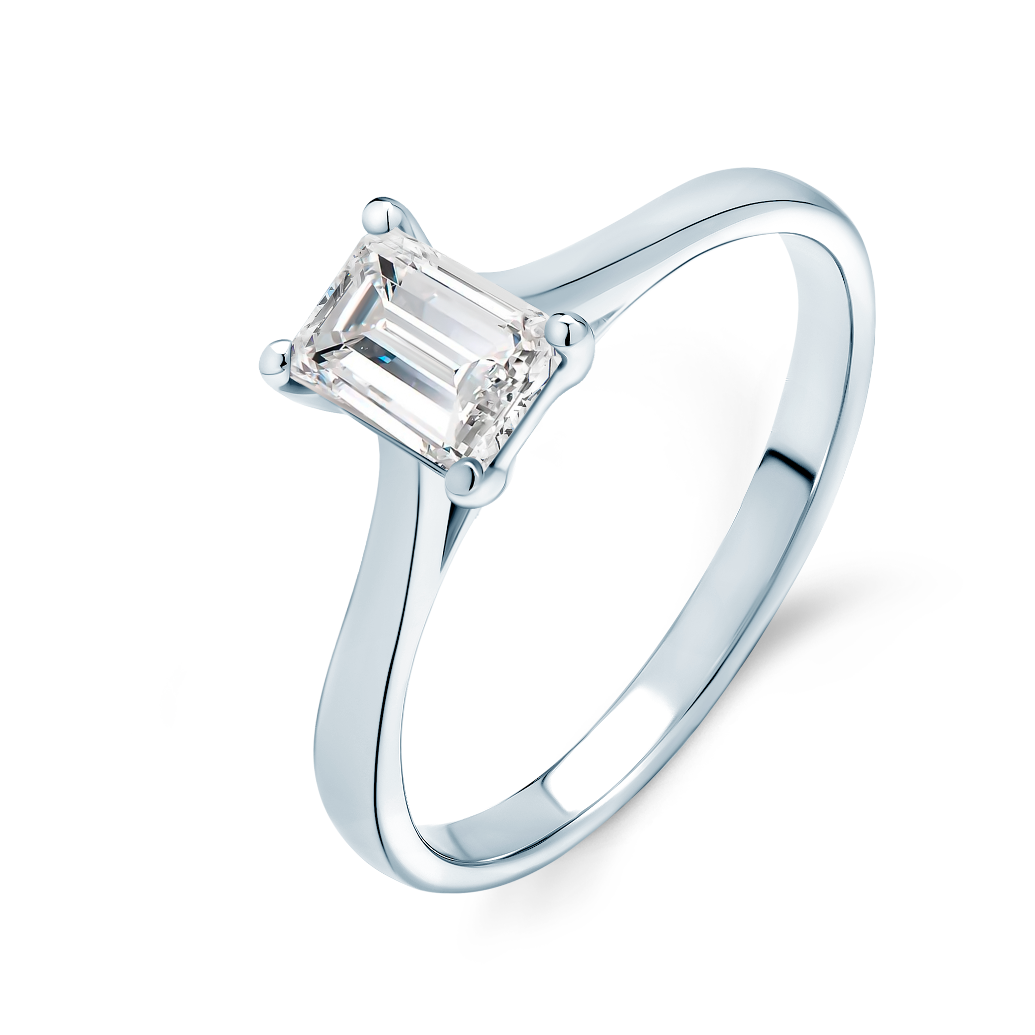 Verlobungsring: Weißgold, Diamant