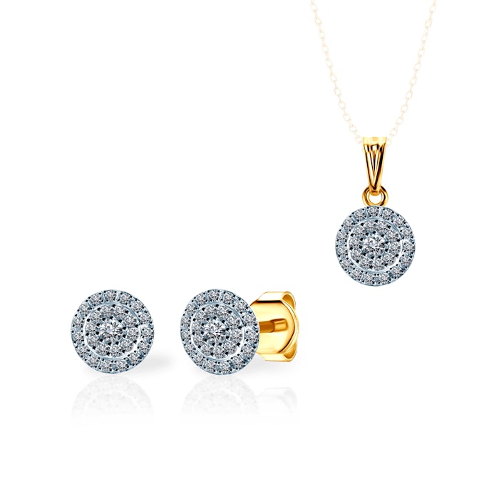 Sada šperků SAVICKI: dvoubarevné zlato, diamanty