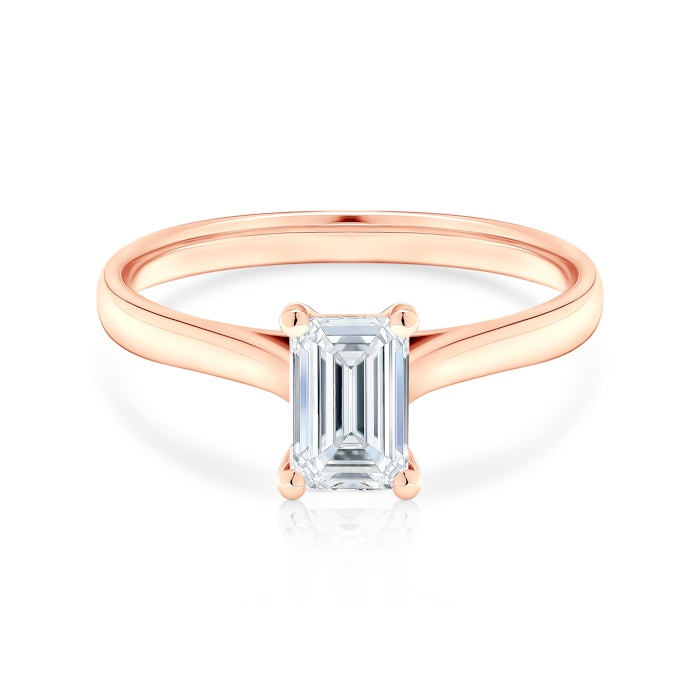 Zásnubní prsten: růžové zlato, diamant