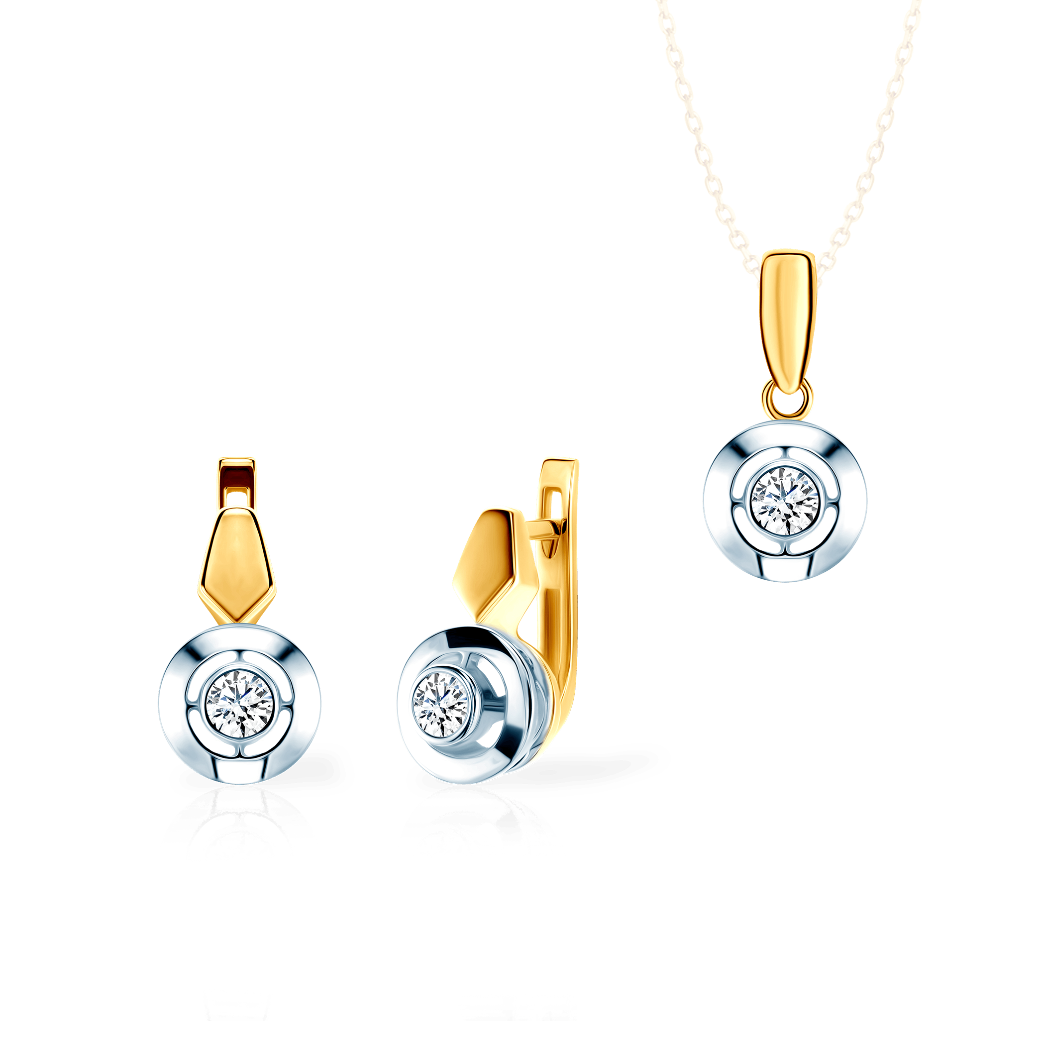 Sada šperků SAVICKI: dvoubarevné zlato, diamanty