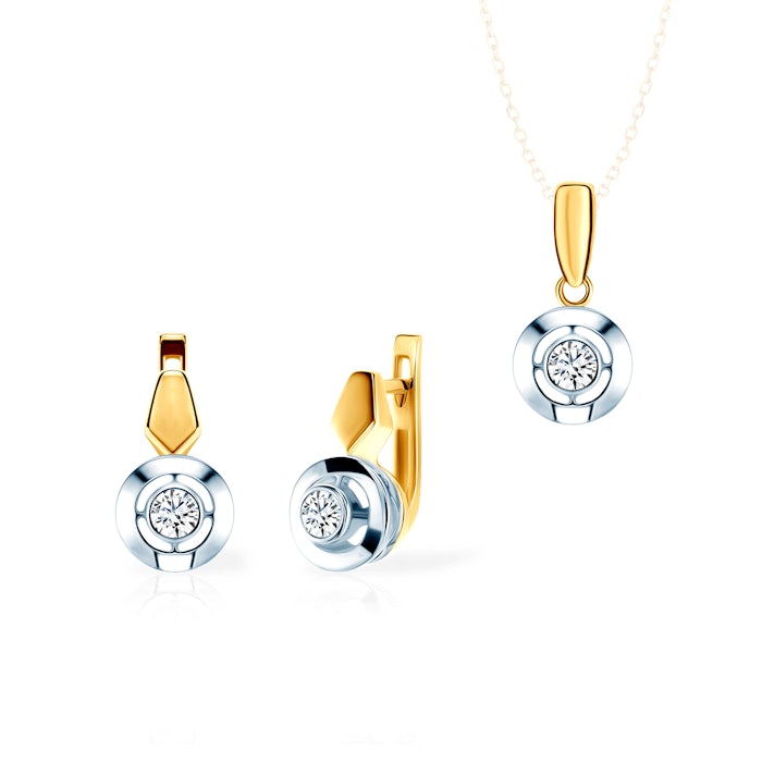Sada šperků SAVICKI: dvoubarevné zlato, diamanty