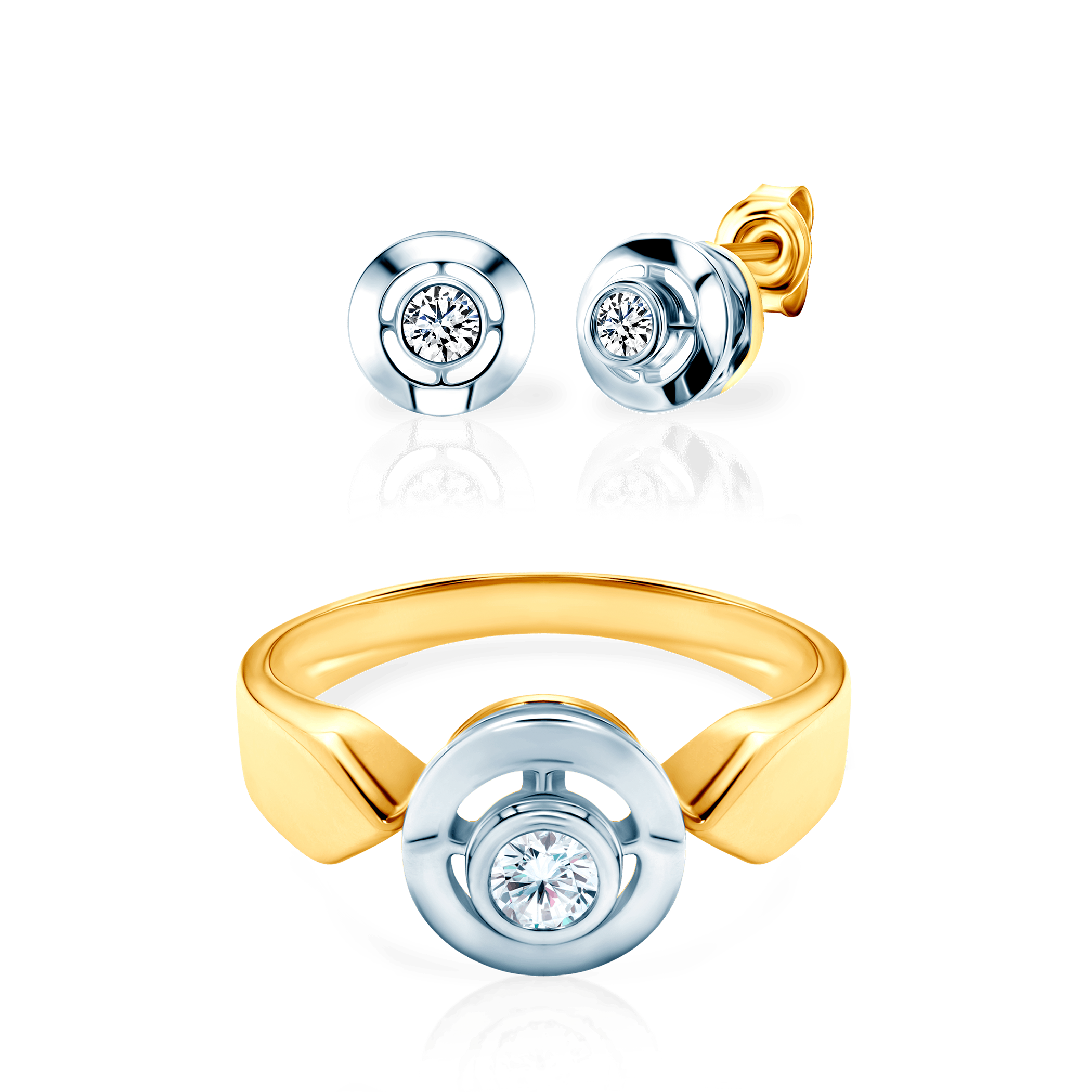 Sada šperků SAVICKI: dvoubarevné zlato, diamanty