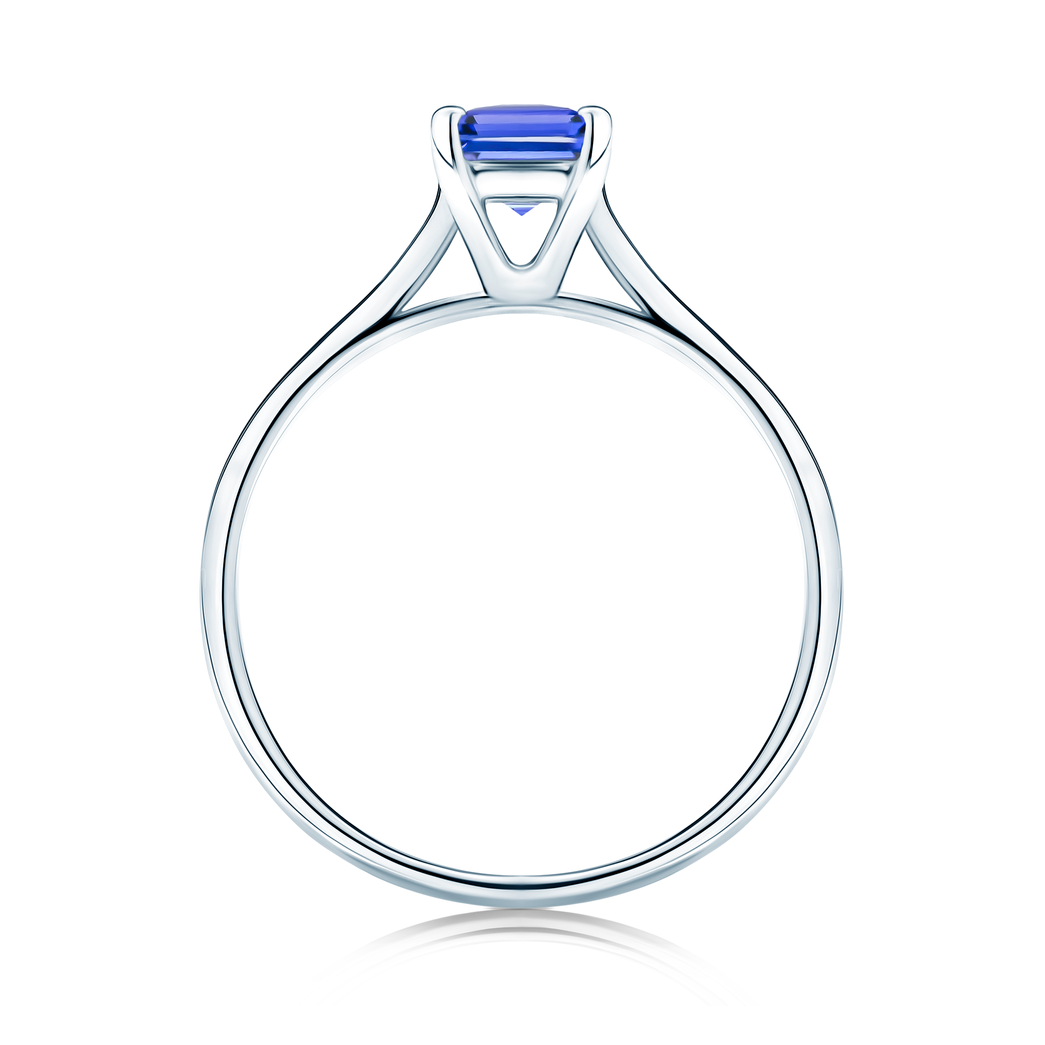 Pierścionek zaręczynowy SAVICKI: białe złoto, tanzanit