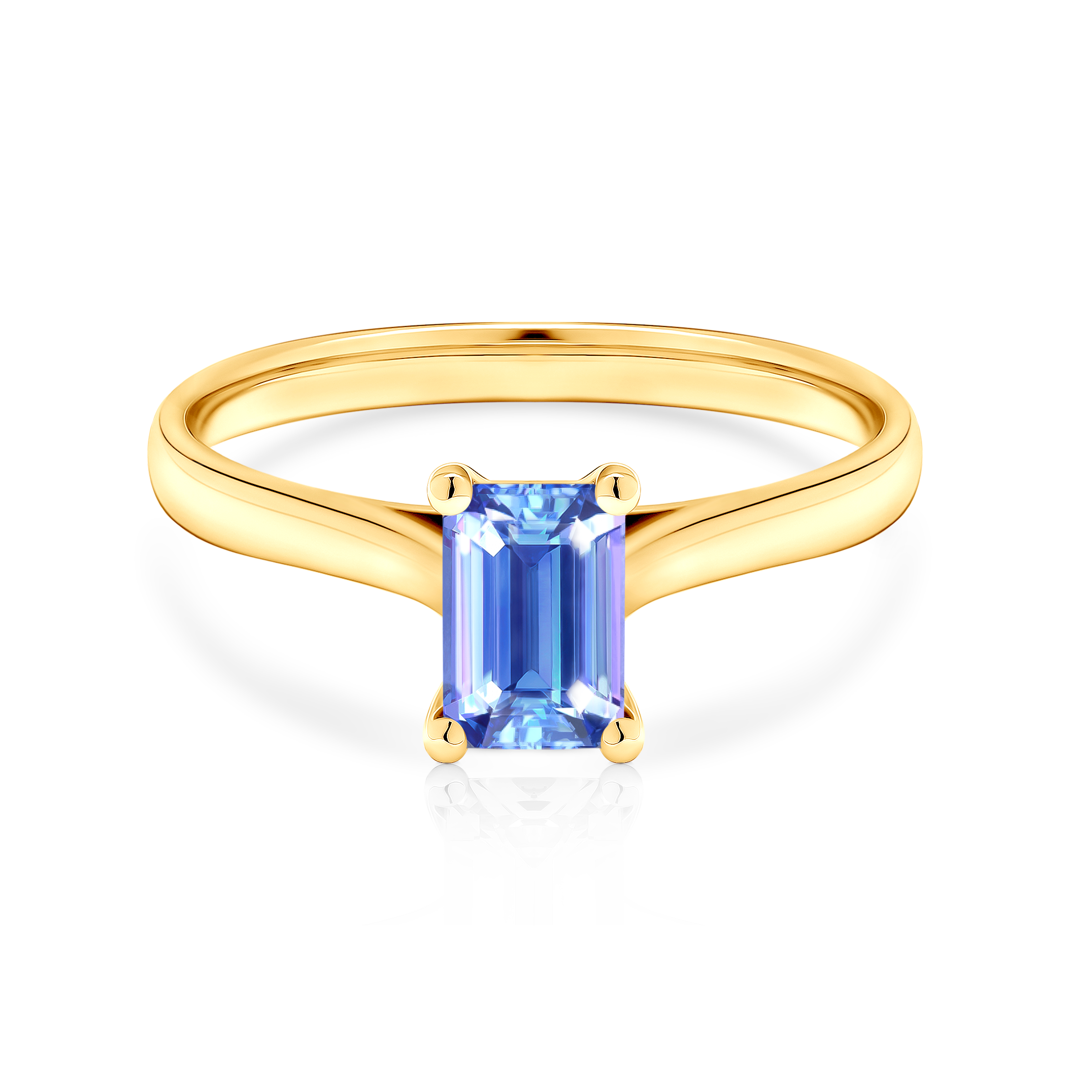 Pierścionek zaręczynowy SAVICKI: złoty, tanzanit