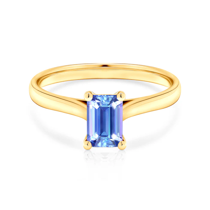 Pierścionek zaręczynowy SAVICKI: złoty, tanzanit