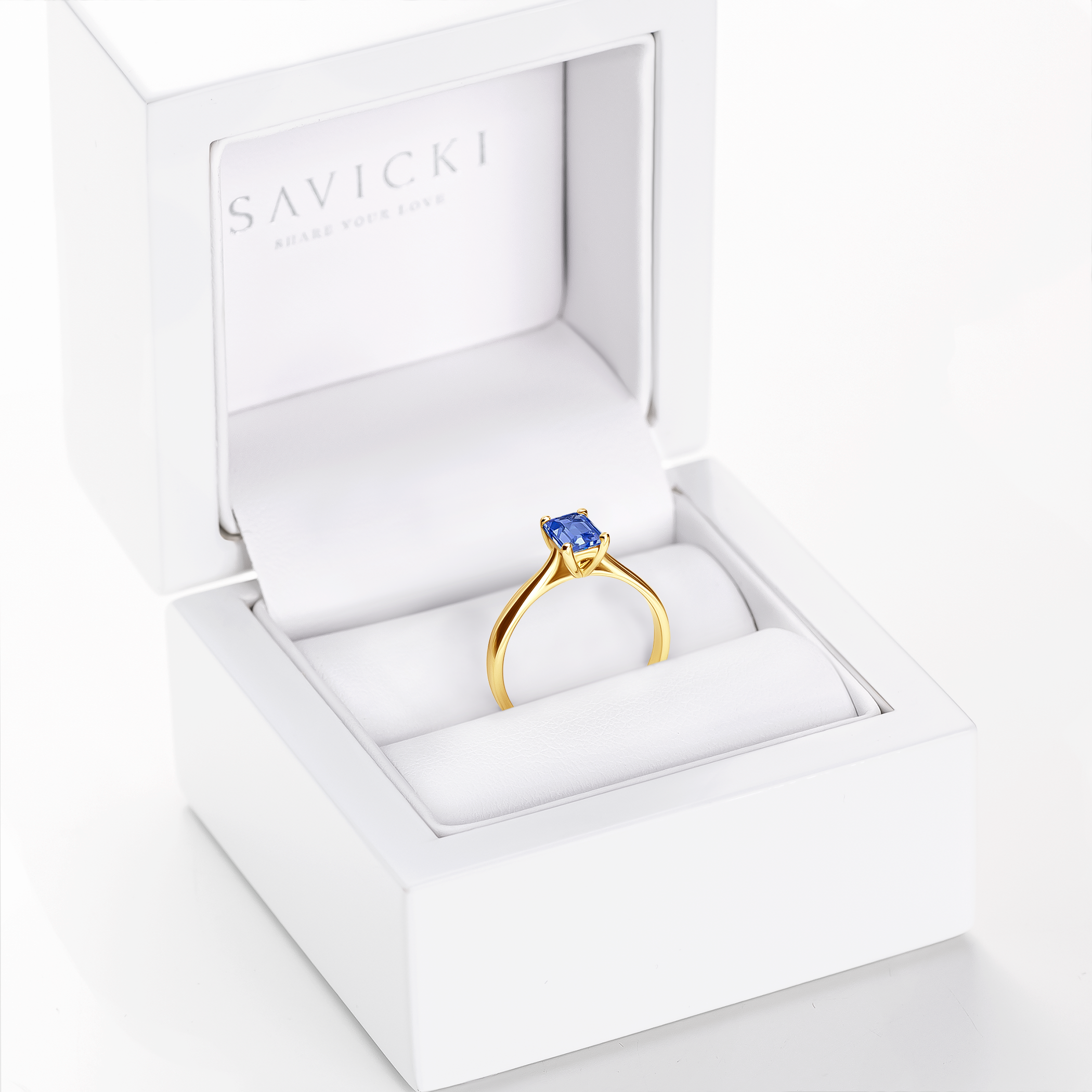 Verlobungsring SAVICKI: Gold, Tansanit