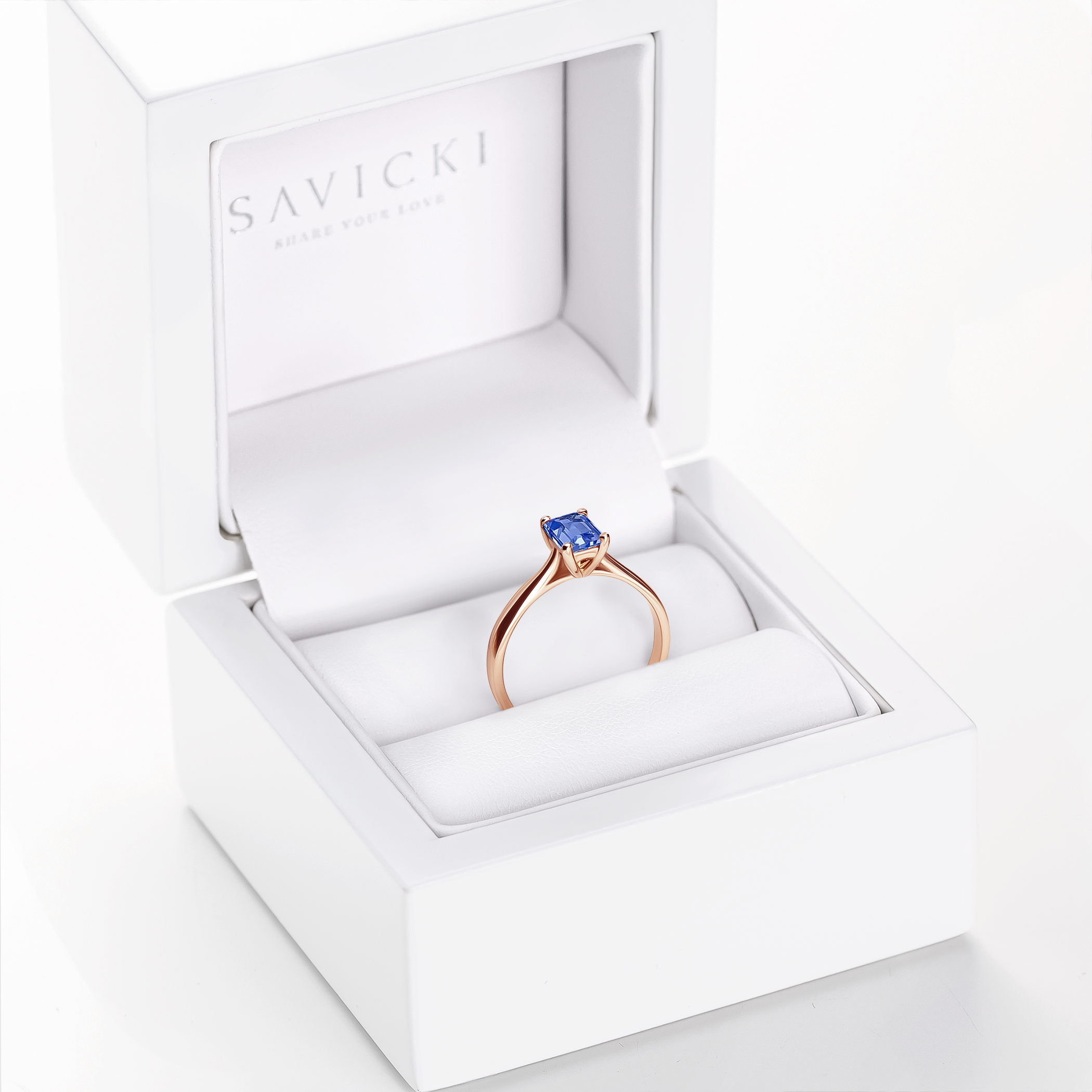 Verlobungsring SAVICKI: Roségold, Tansanit