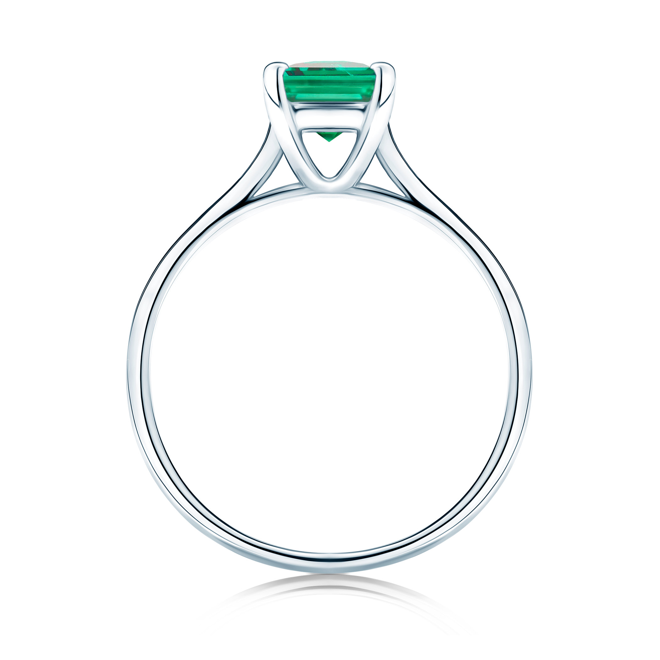 Verlobungsring SAVICKI: Weißgold, Smaragd
