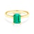 Zásnubní prsten Pure: žluté zlato, smaragd