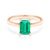Eljegyzési gyűrű: rózsaarany és smaragd