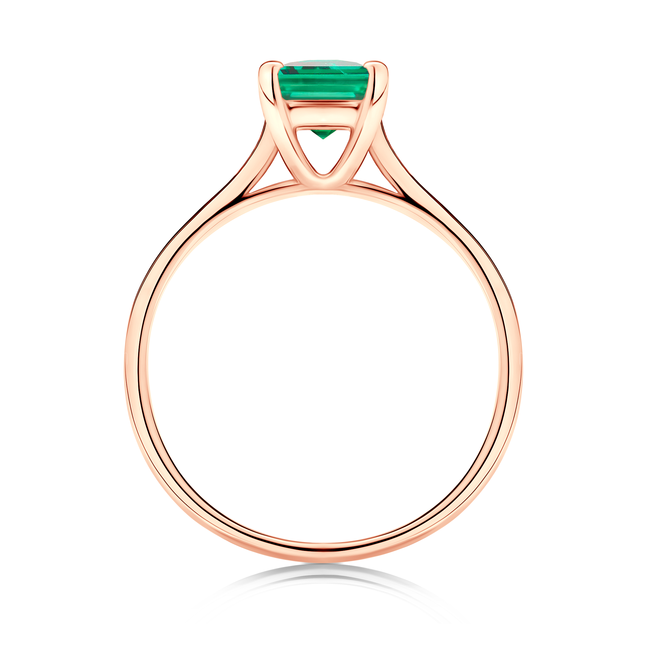 Verlobungsring SAVICKI: Roségold, Smaragd