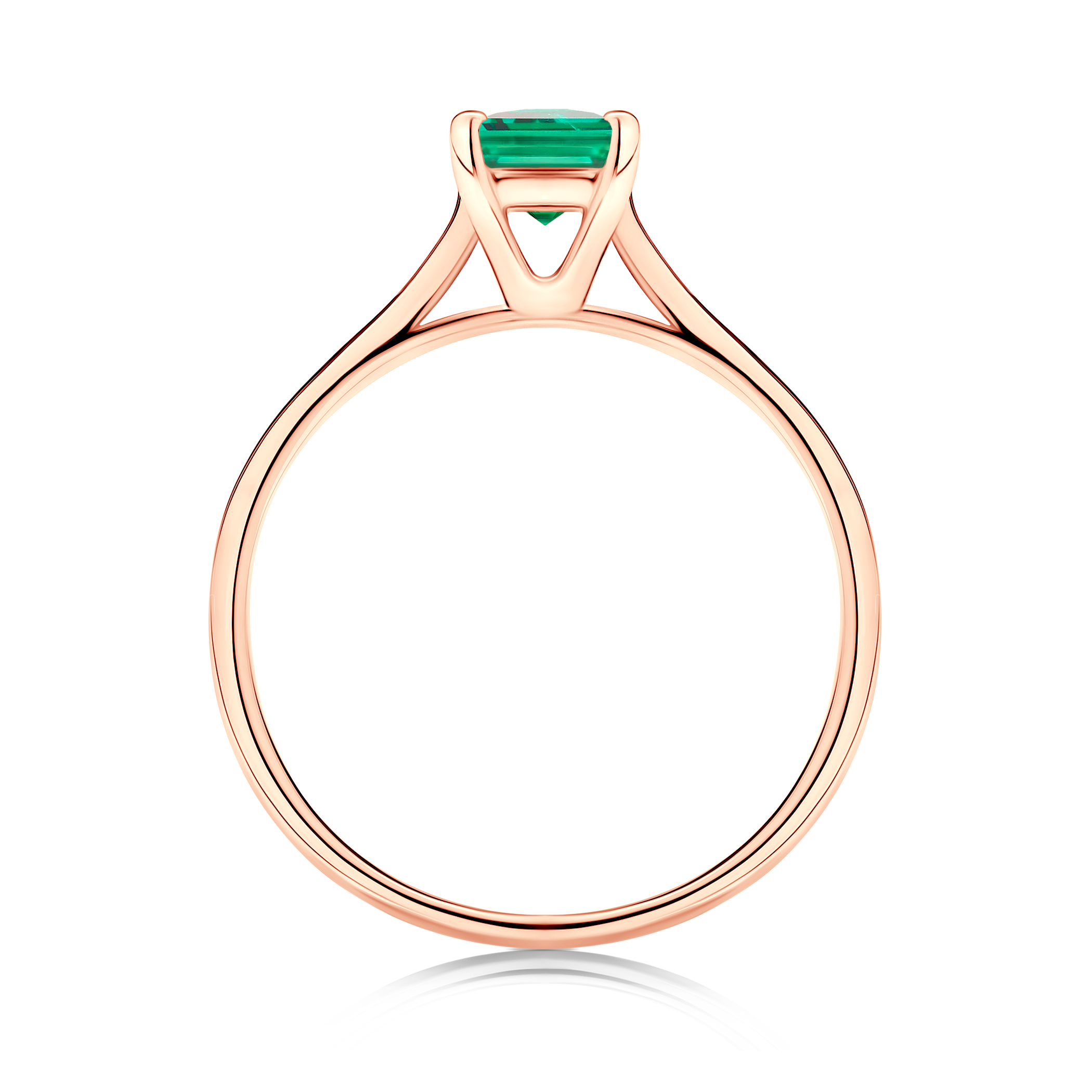 Pierścionek zaręczynowy SAVICKI: różowe złoto, szmaragd