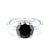 SAVICKI eljegyzési gyűrű: fehérarany fekete gyémánttal