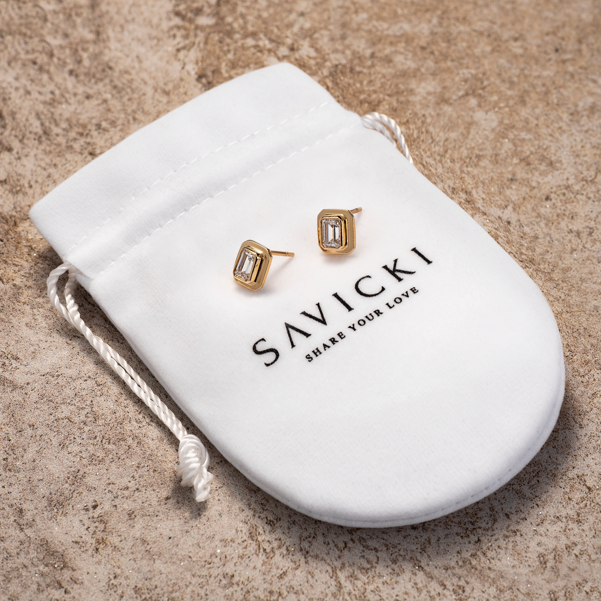 Ohrringe Savicki: Gold, Zirkonia - 3