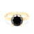 Zásnubní prsten SAVICKI: žluté zlato, černý diamant